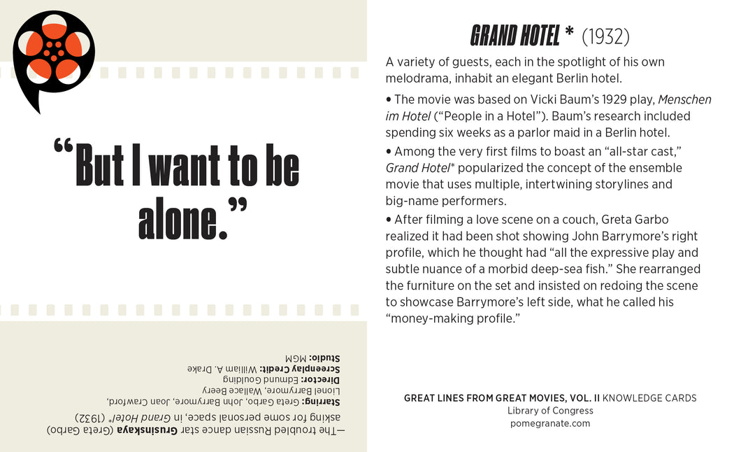 Great Lines from Great Movies, Vol. II Knowledge Cards_Interior_1