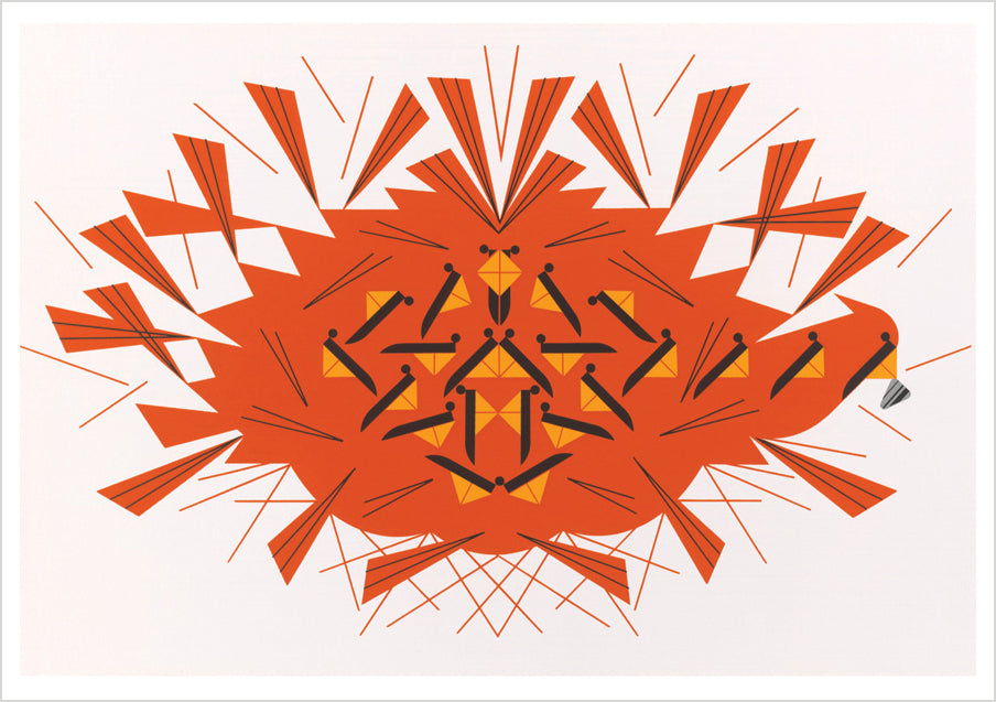 Charley Harper: Cardinals Boxed Notecard Assortment – Pomegranate