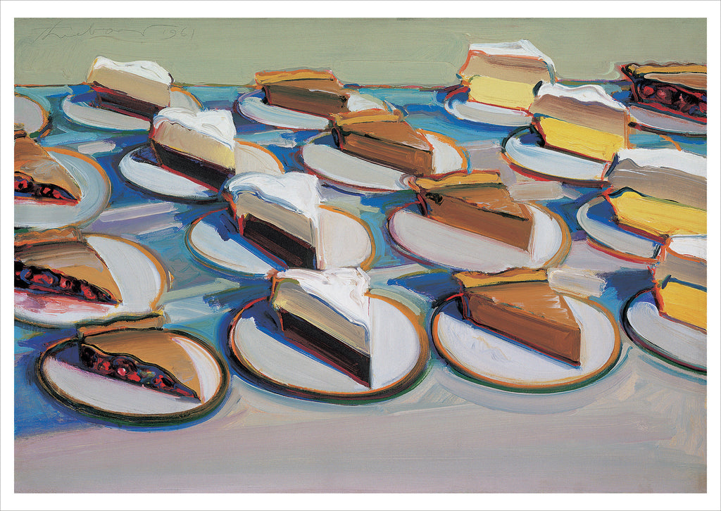 Wayne Thiebaud: Pie Rows Postcard – Pomegranate