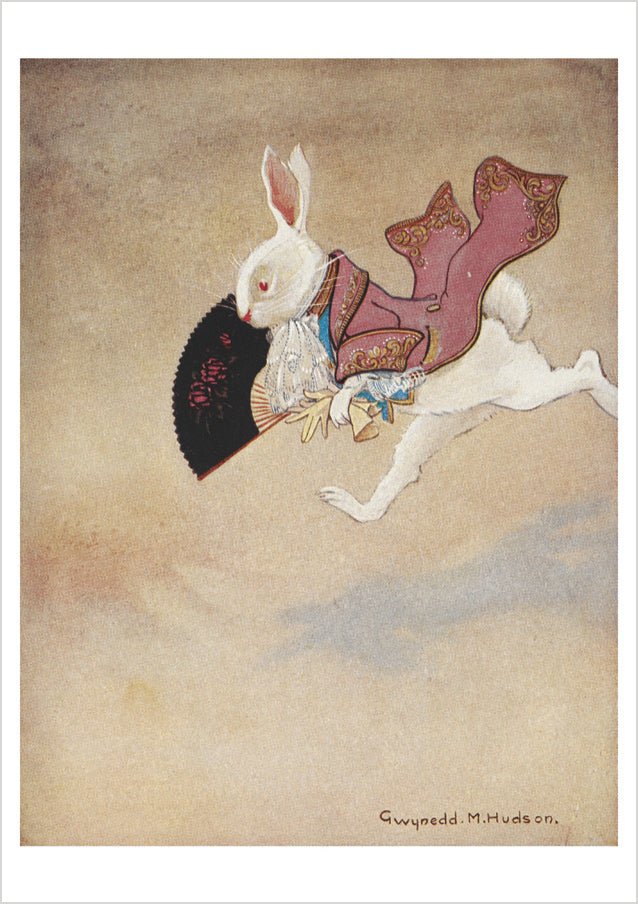 Gwynedd M. Hudson: The White Rabbit Postcard – Pomegranate