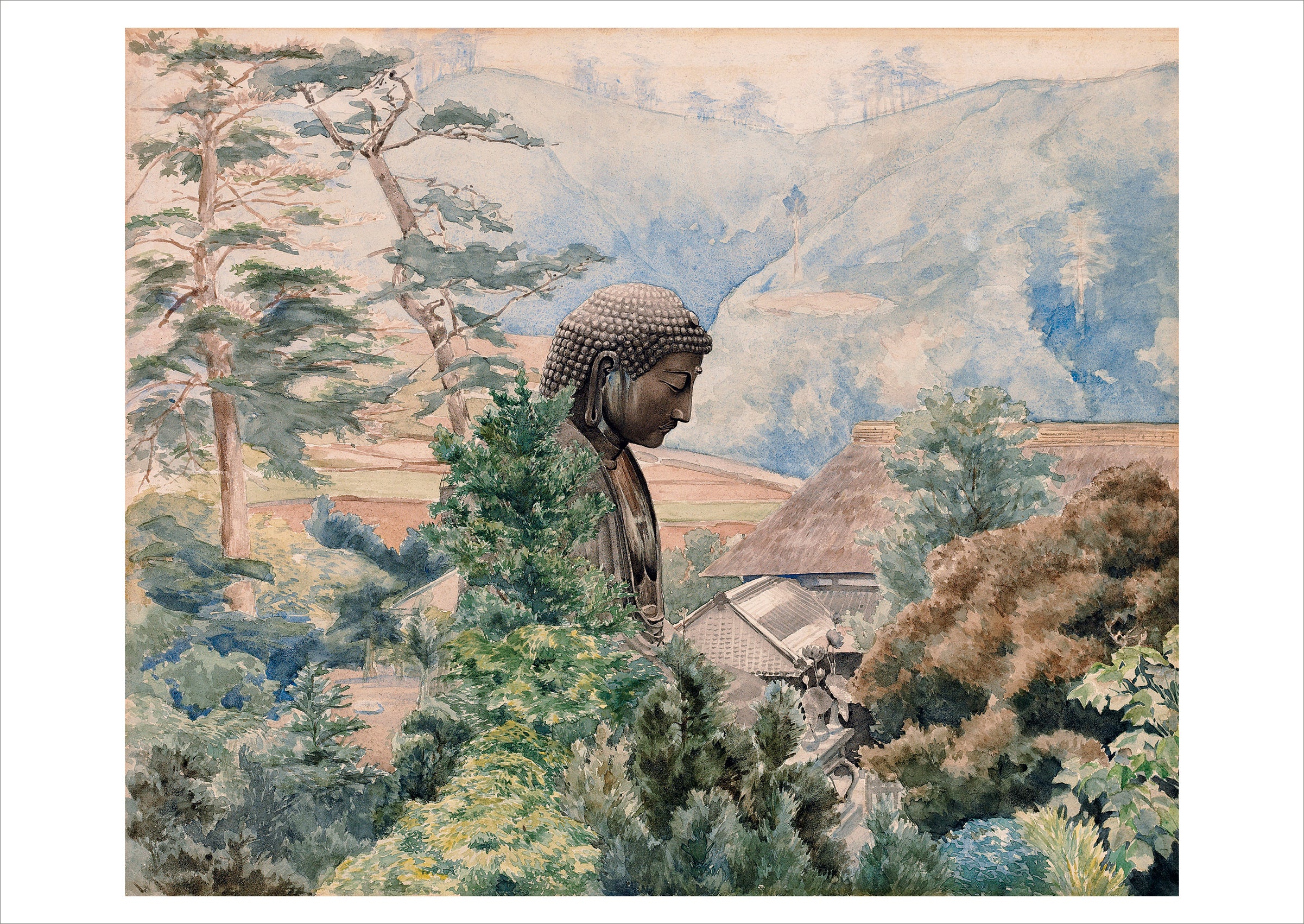 John La Farge: The Great Statue of Amida Buddha Postcard – Pomegranate