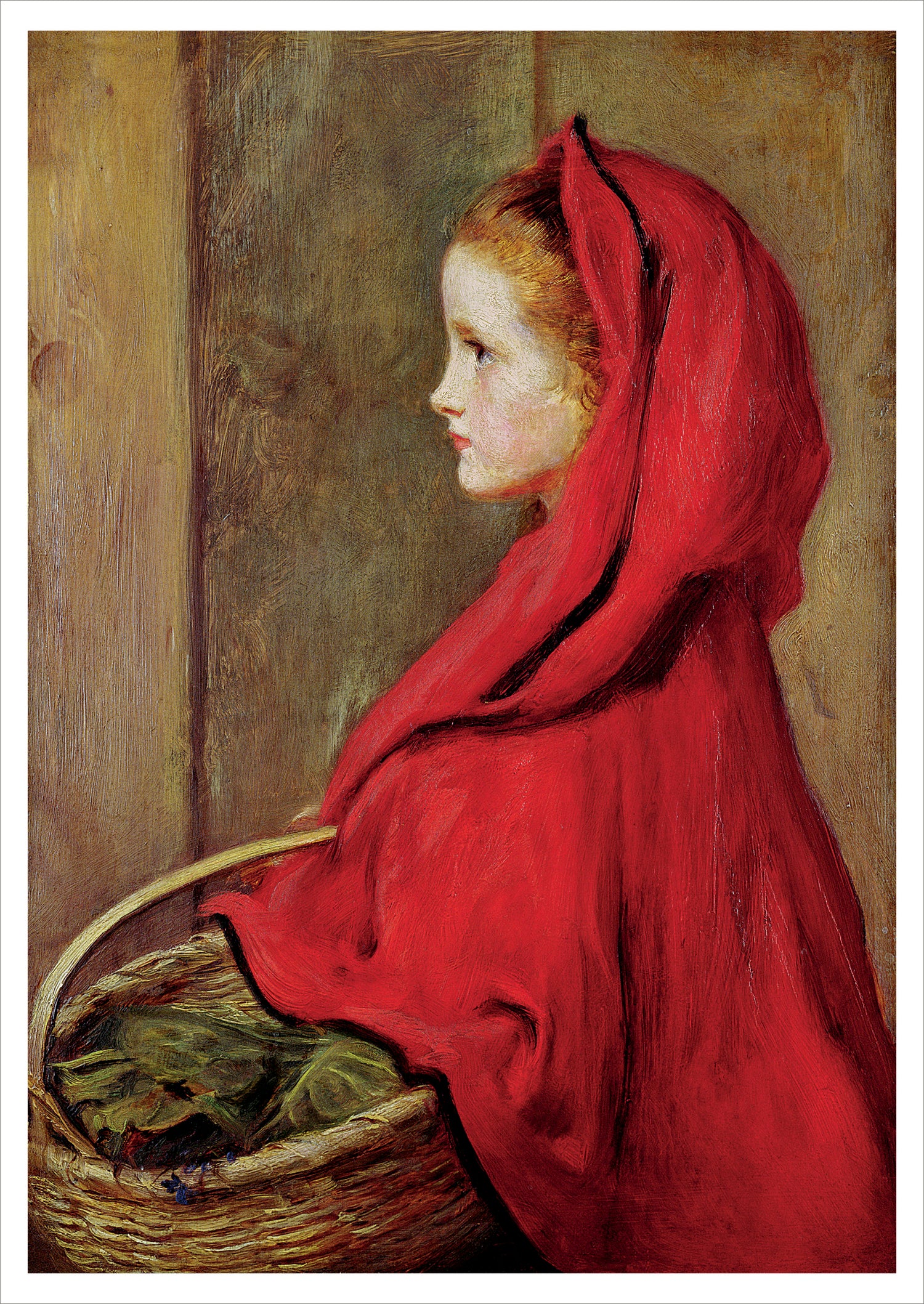 John Everett Millais: Red Riding Hood Postcard_Front_Flat