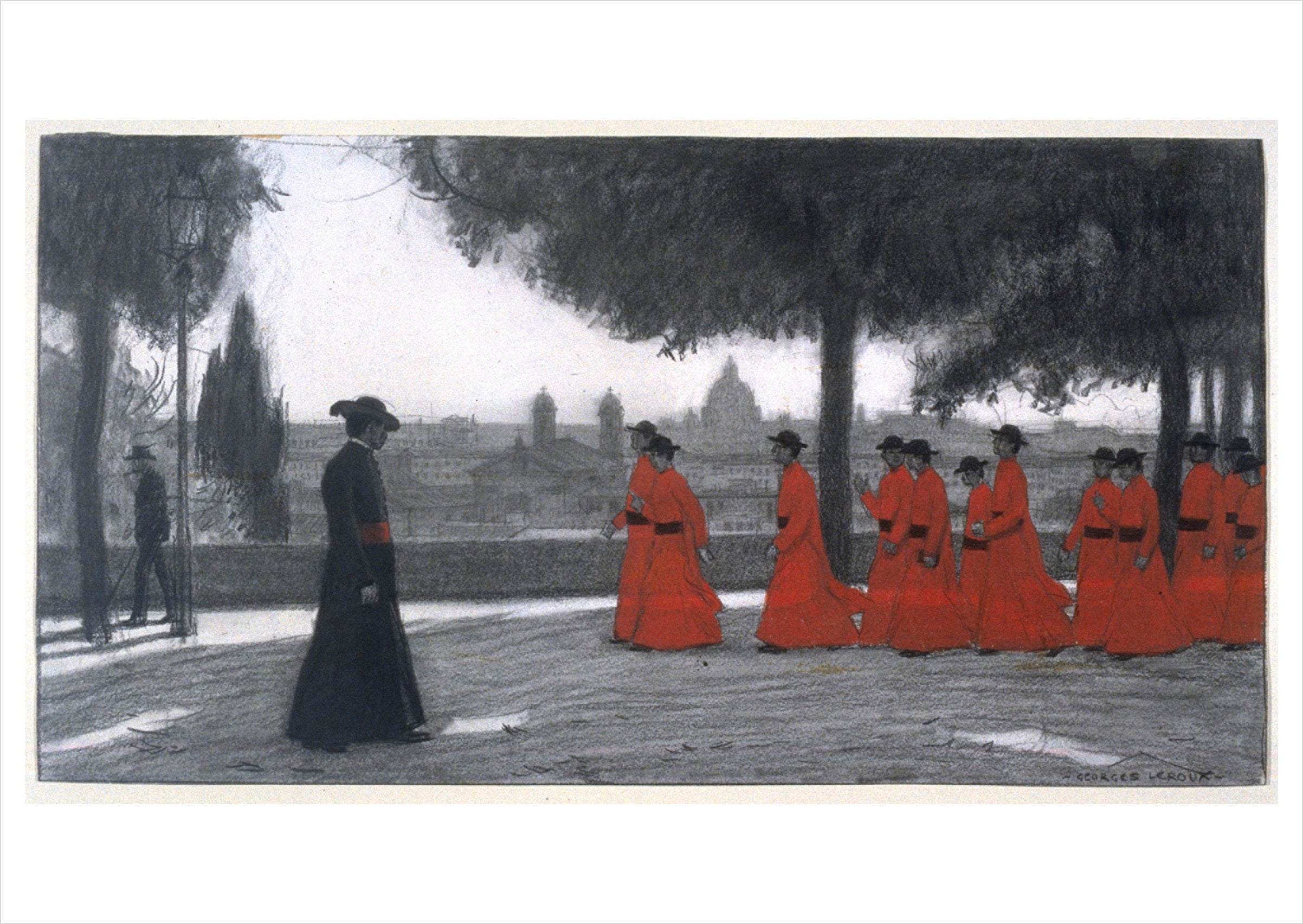 Georges Paul Leroux: Red Vicars Postcard – Pomegranate