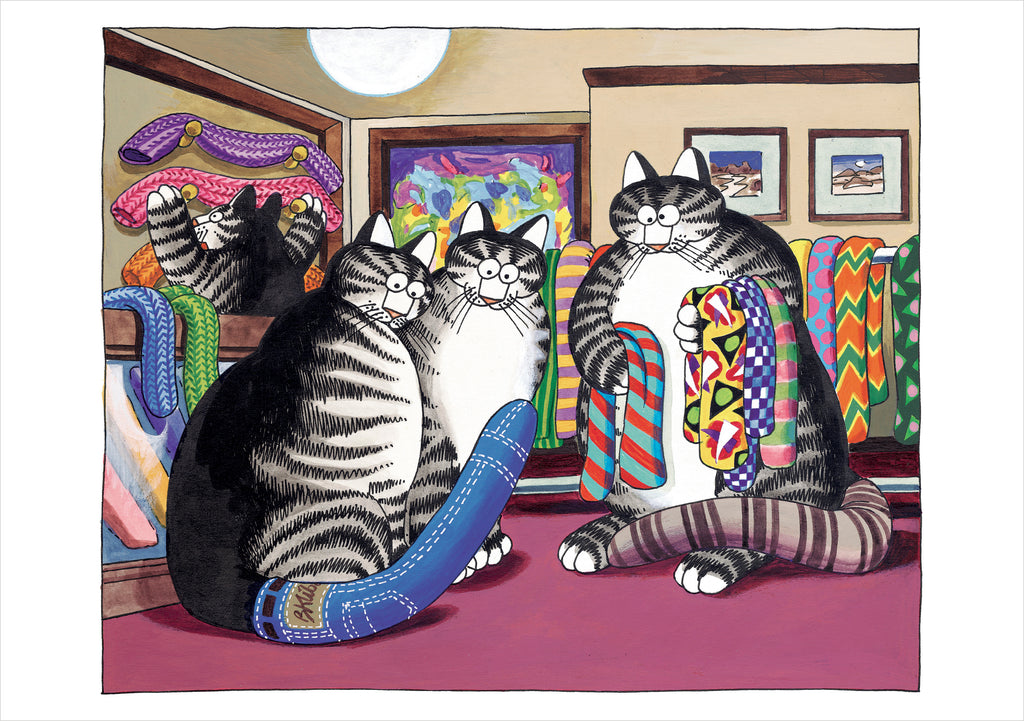 B. Kliban: Cat Tails Notecard – Pomegranate