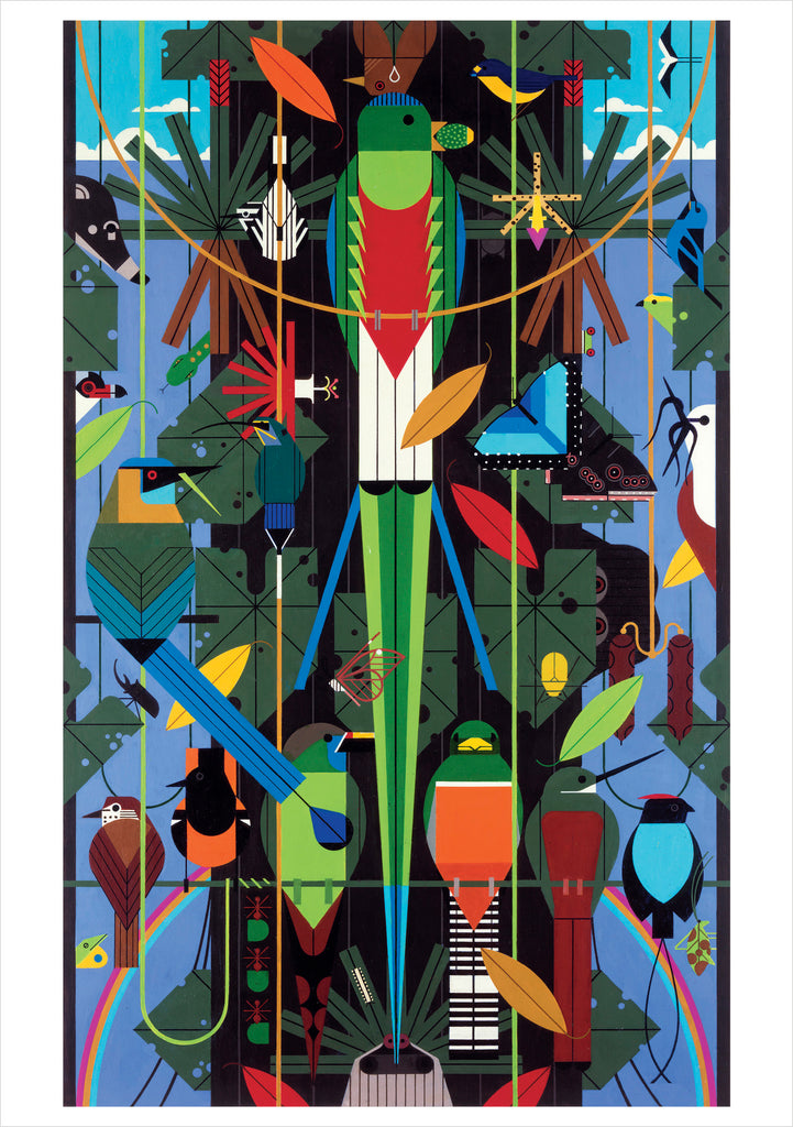 Charley Harper: Monteverde Cloud Forest Reserve Notecard – Pomegranate