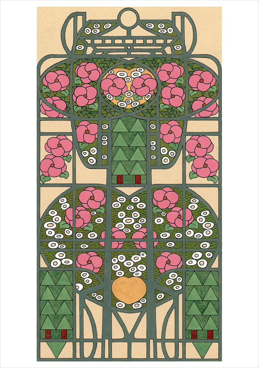 CJ Hurley: Camellia and Rose Notecard_Front_Flat