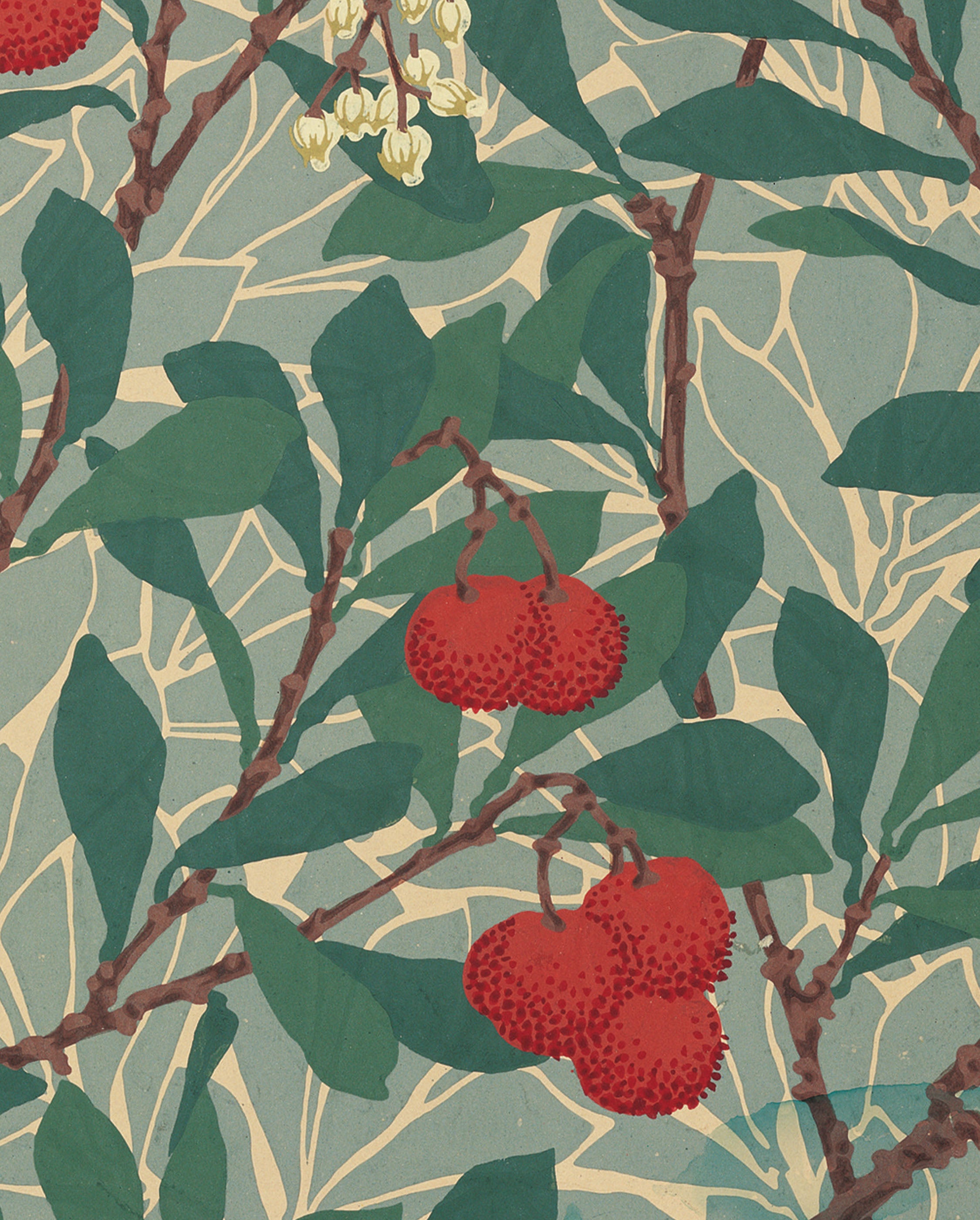 William Morris: Arbutus Pattern Bookmark – Pomegranate
