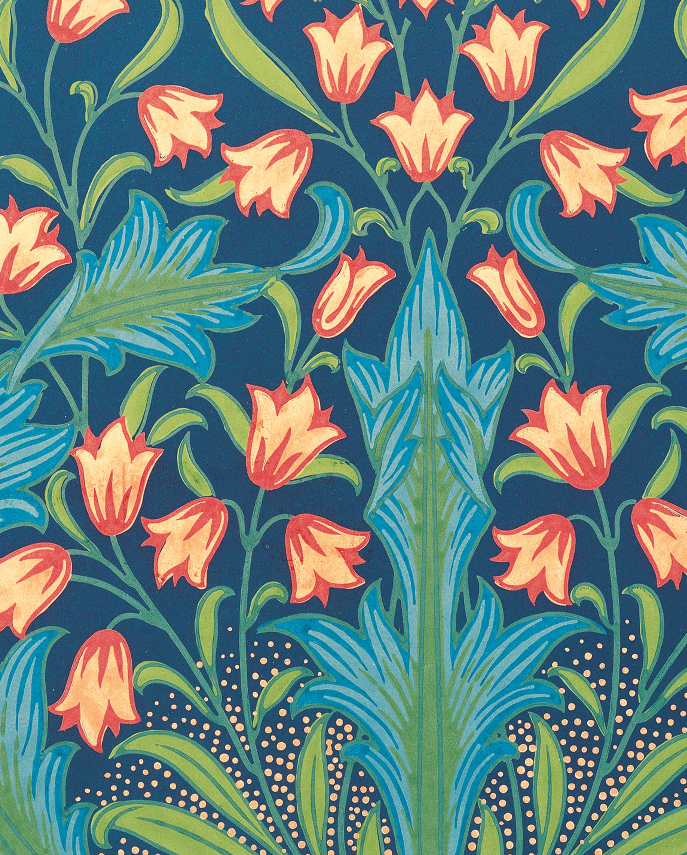 William Morris: Harebell Pattern Bookmark – Pomegranate