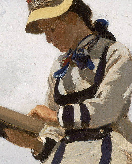 John George Brown: Reading on the Rocks Bookmark_Front_Flat