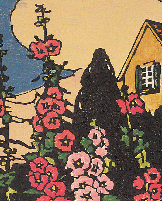 William S. Rice: Hollyhock Garden Bookmark_Front_Flat