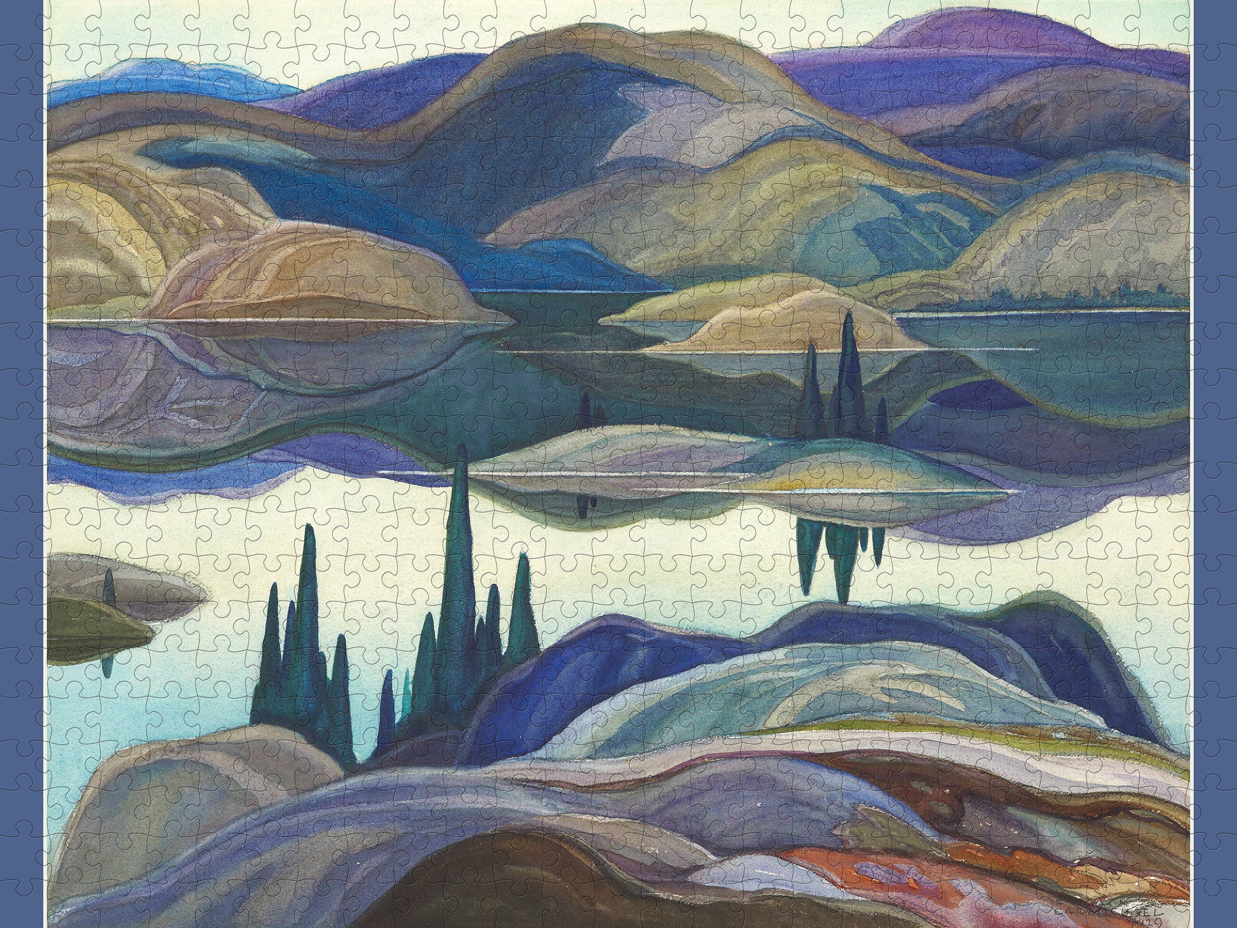 Franklin Carmichael: Mirror Lake 500-Piece Jigsaw Puzzle – Pomegranate