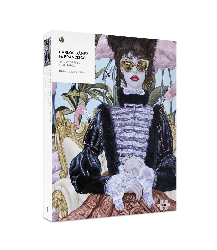 Carlos Gámez de Francisco: Girl with Pink Flamingos 1000-Piece