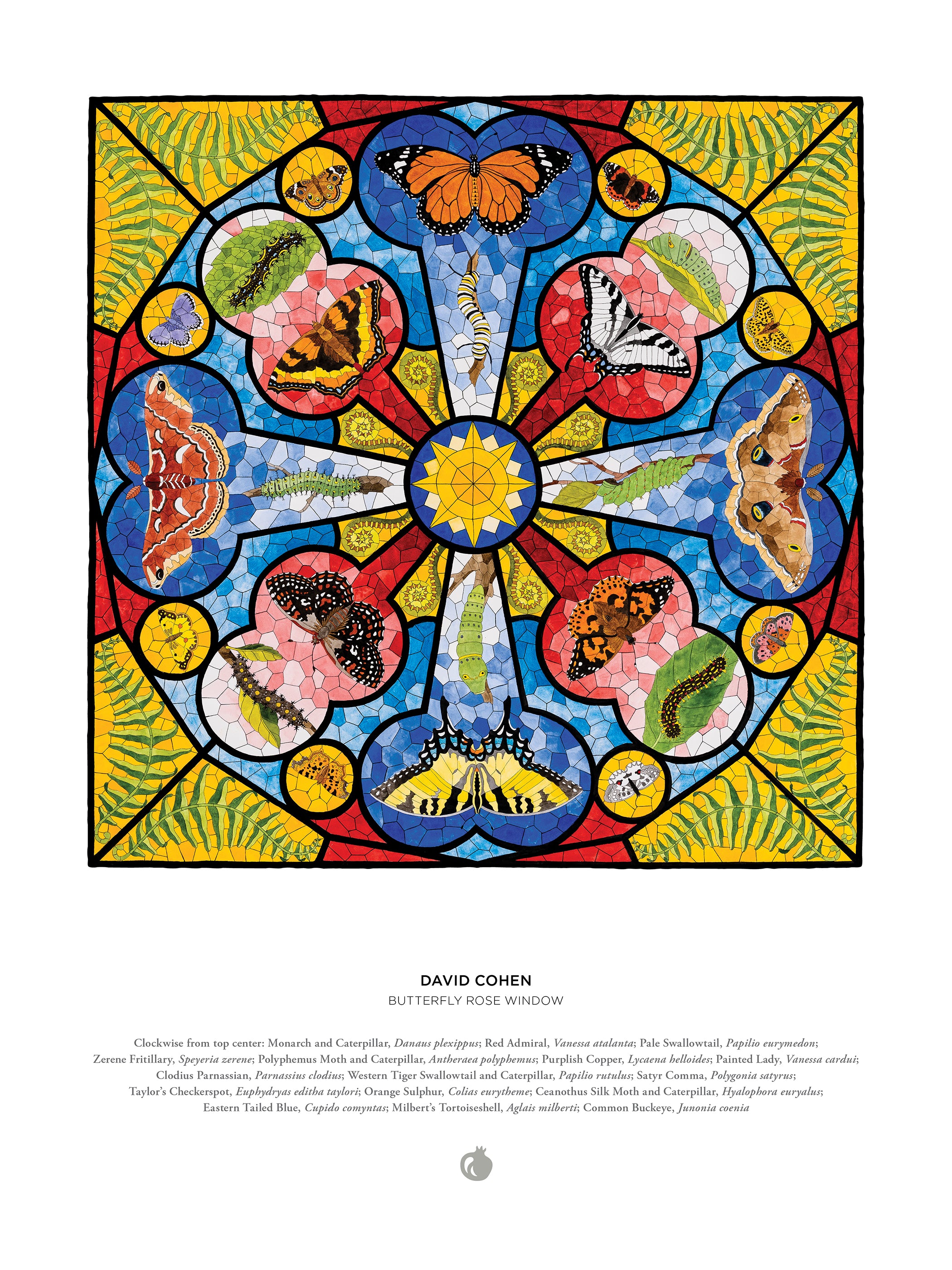 David Cohen: Butterfly Rose Window 1000-Piece Jigsaw Puzzle