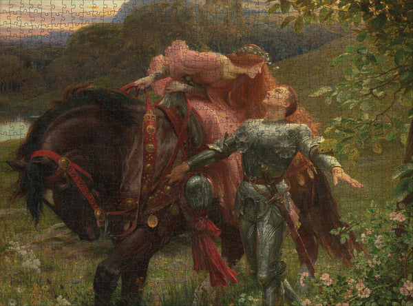 Classical art, painting, Sir Frank Dicksee, 1800s, knight, romance, La Belle Dame Sans Merci, HD Classical art, painting, Sir Frank Dicksee, 1800s, knight, romance, La Belle Dame Sans Merci, HD