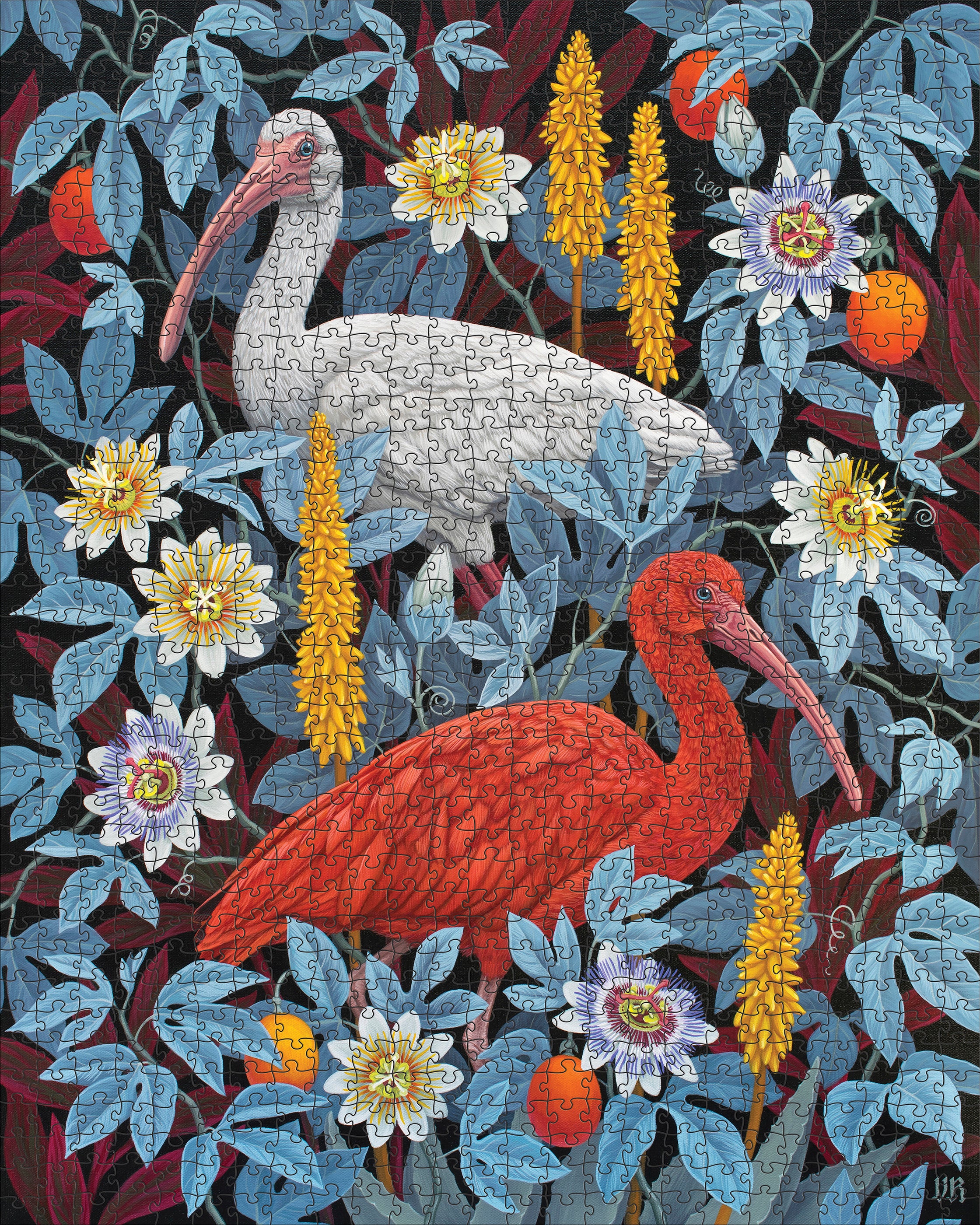 Vasilisa Romanenko: Ibises 1000-Piece Jigsaw Puzzle – Pomegranate