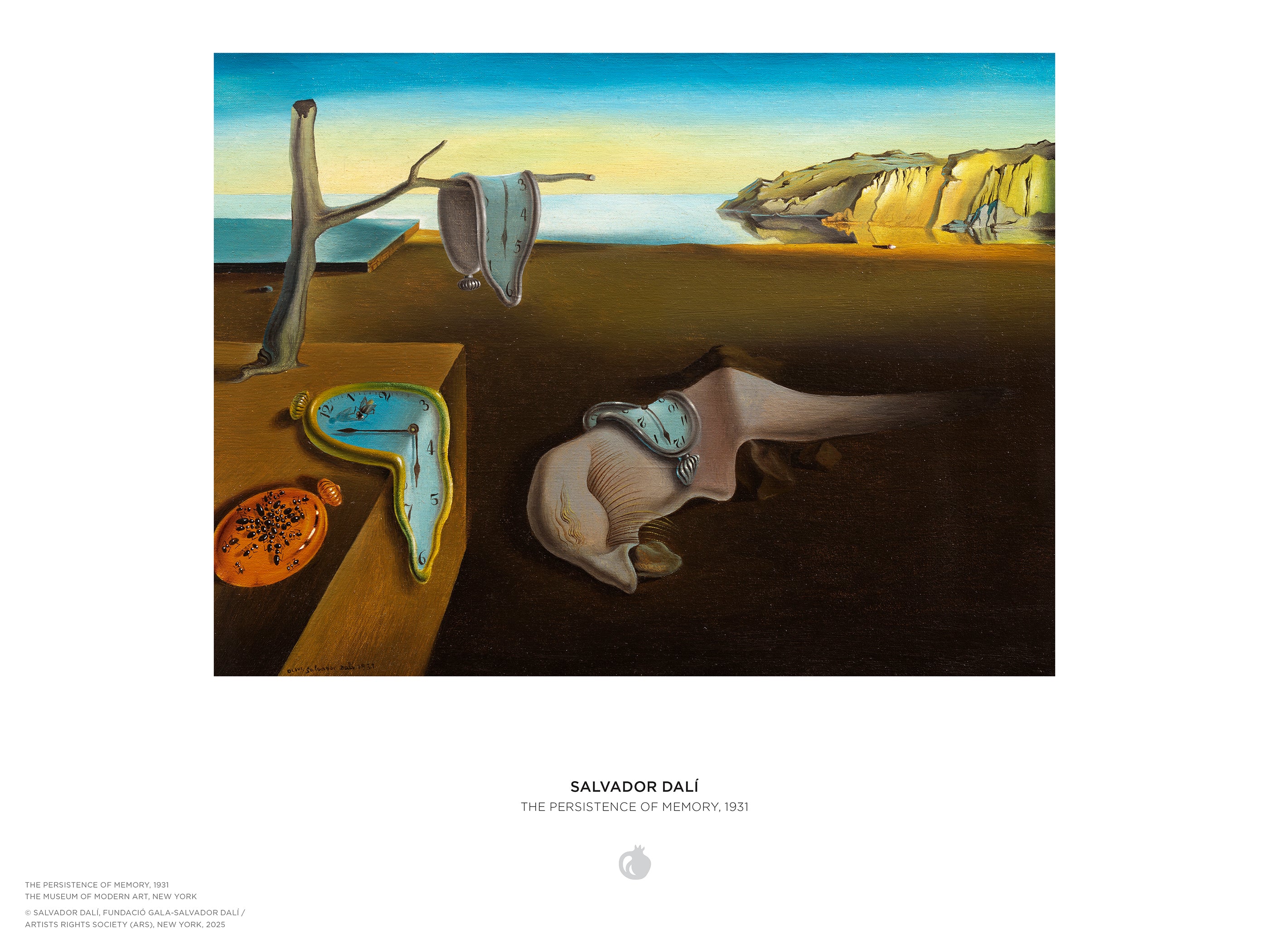 Dali、Persistence of Memory、希少画集画、新品額付 Dali、Persistence of Memory、希少画集画、新品額付