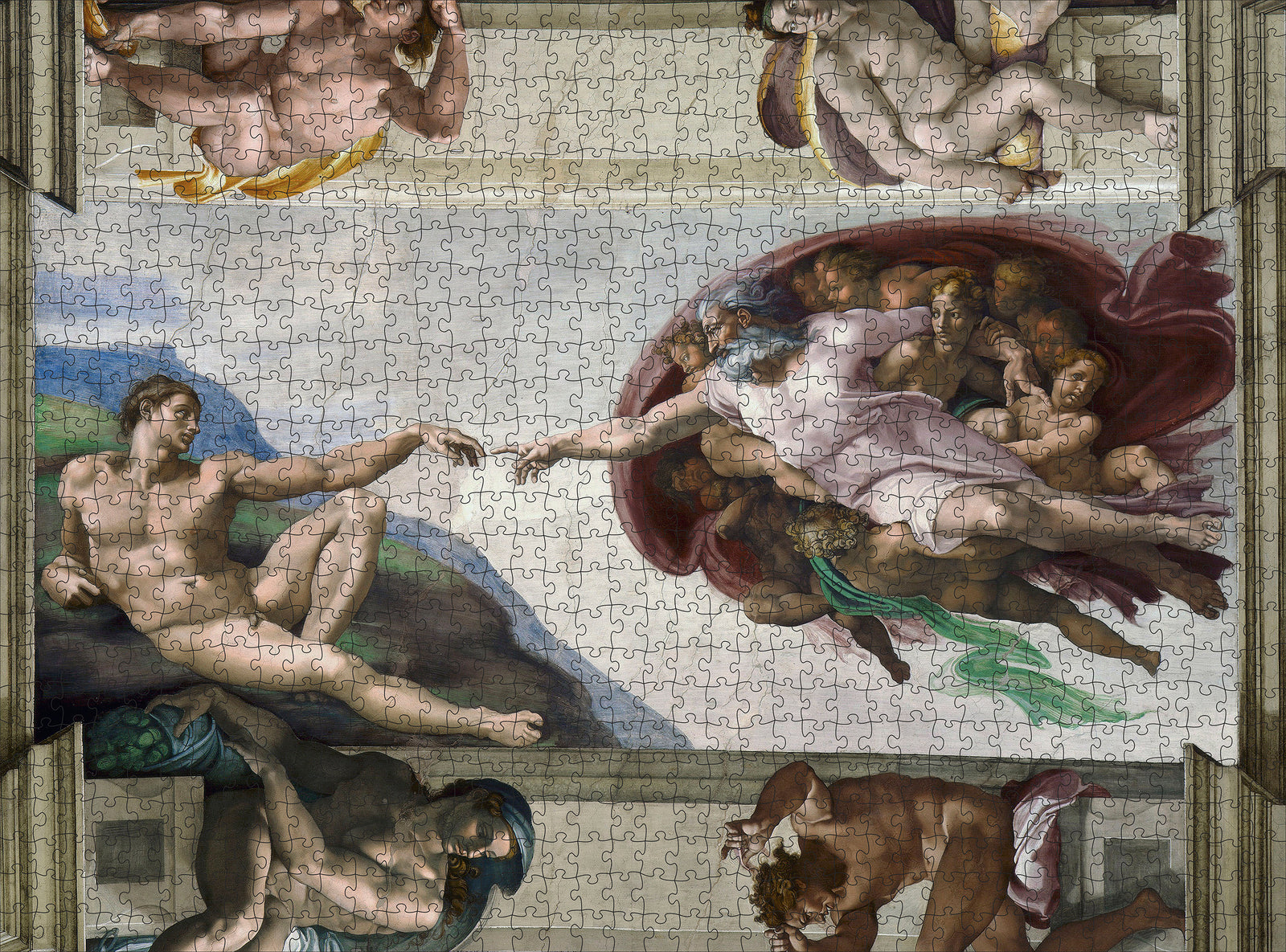 Michelangelo: The Creation of Adam 1000-Piece Jigsaw Puzzle_Zoom
