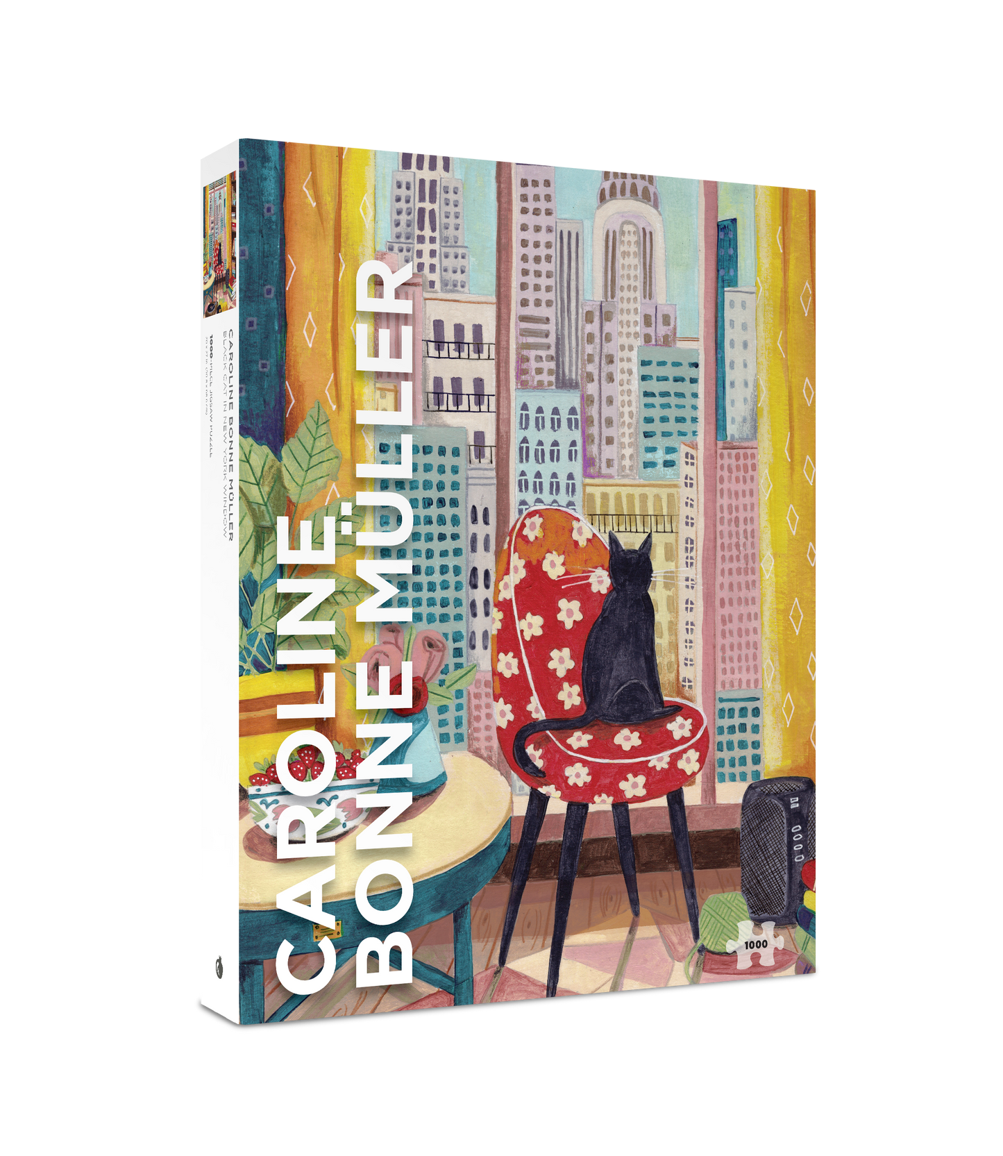 Caroline Bonne Müller: Black Cat in New York Window 1000-Piece Jigsaw Puzzle_Primary