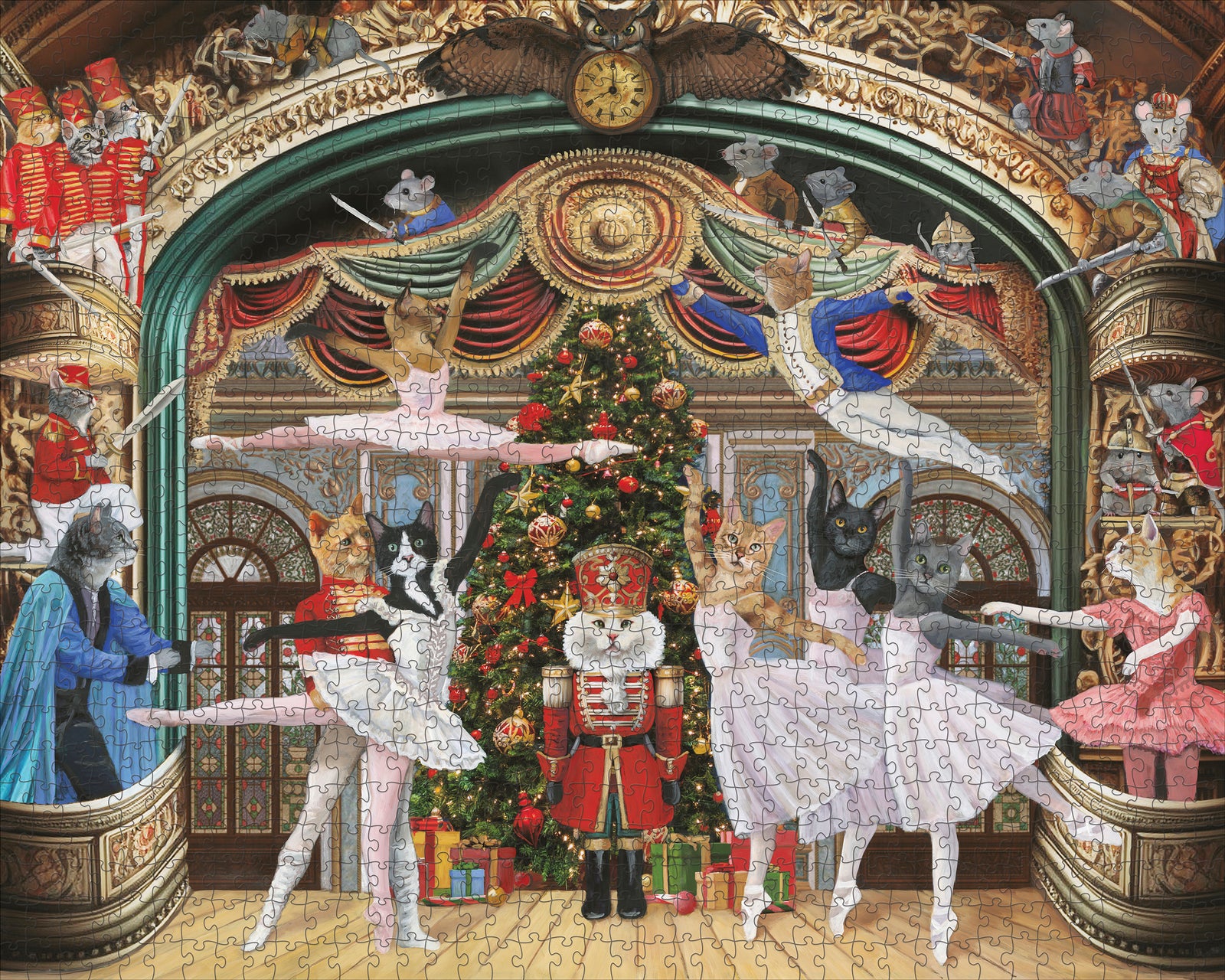 Carol Lew: Nutcracker Kitties 1000-Piece Jigsaw Puzzle_Zoom
