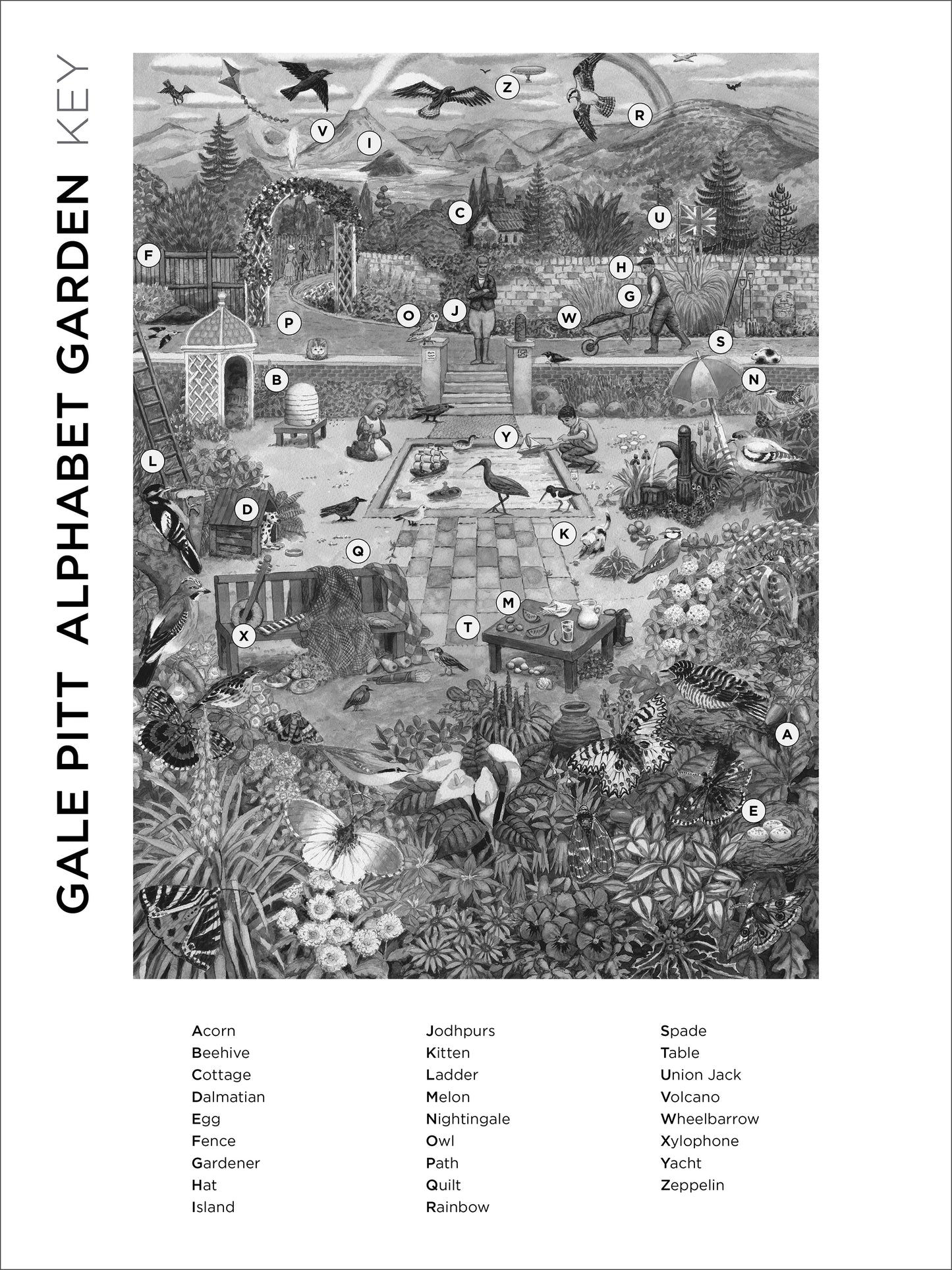 Gale Pitt: Alphabet Garden 1000-Piece Jigsaw Puzzle_Interior_2