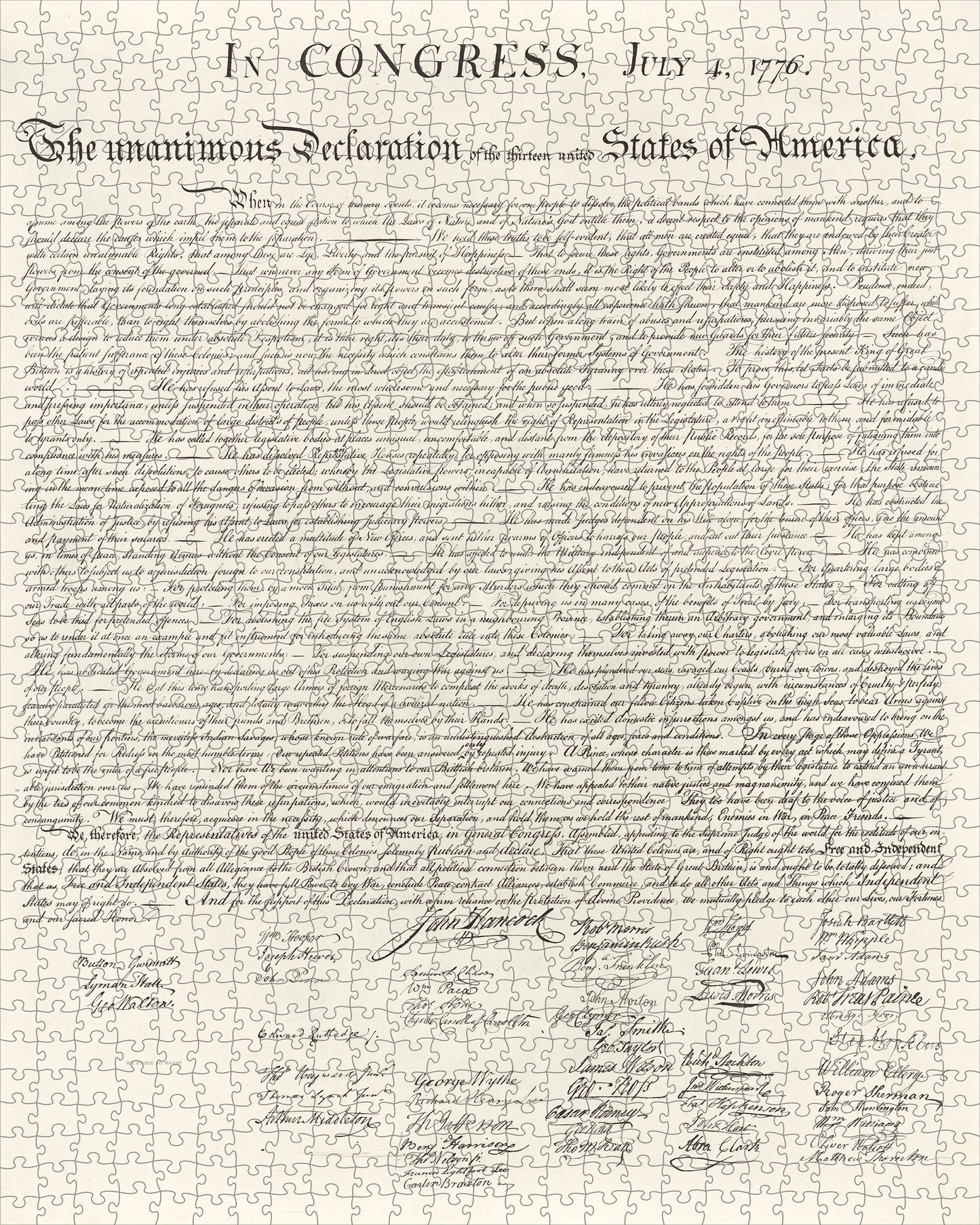 Gareth Fuller: Map of DC and The Declaration of Independence 1000-Piece Double Sided Jigsaw Puzzle_Interior_3