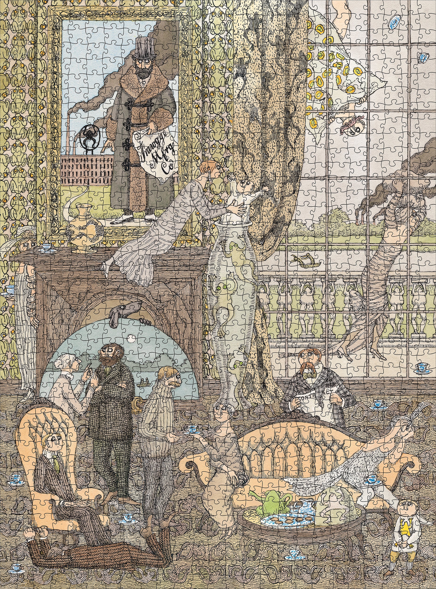Edward Gorey: Frawgge Mfrg. Co. 1000-piece Jigsaw Puzzle – Pomegranate
