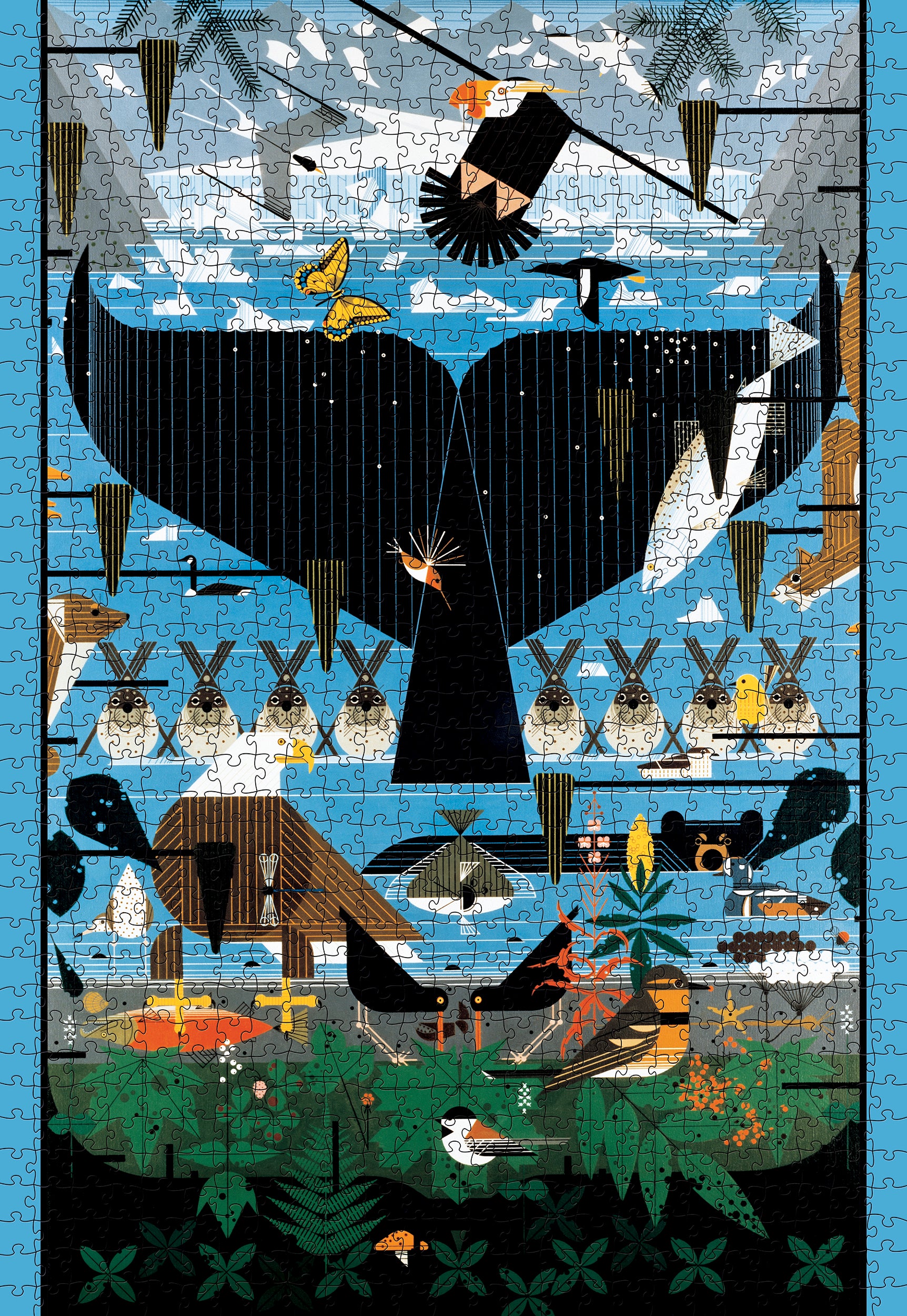Charley Harper: Glacier Bay, Alaska 1000-piece Jigsaw Puzzle