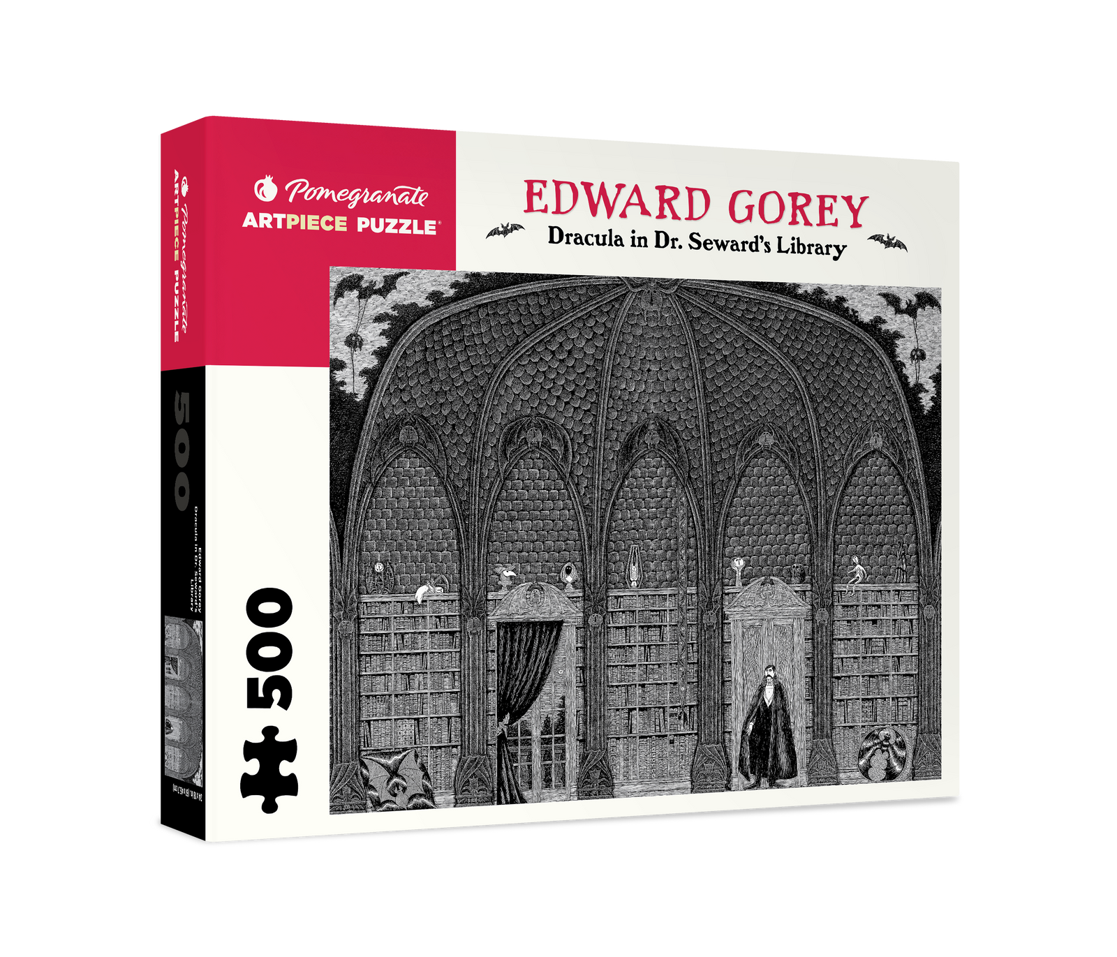 Edward Gorey: Dracula in Dr. Seward's Library 500-piece Jigsaw Edward Gorey: Dracula in Dr. Seward's Library 500-piece Jigsaw