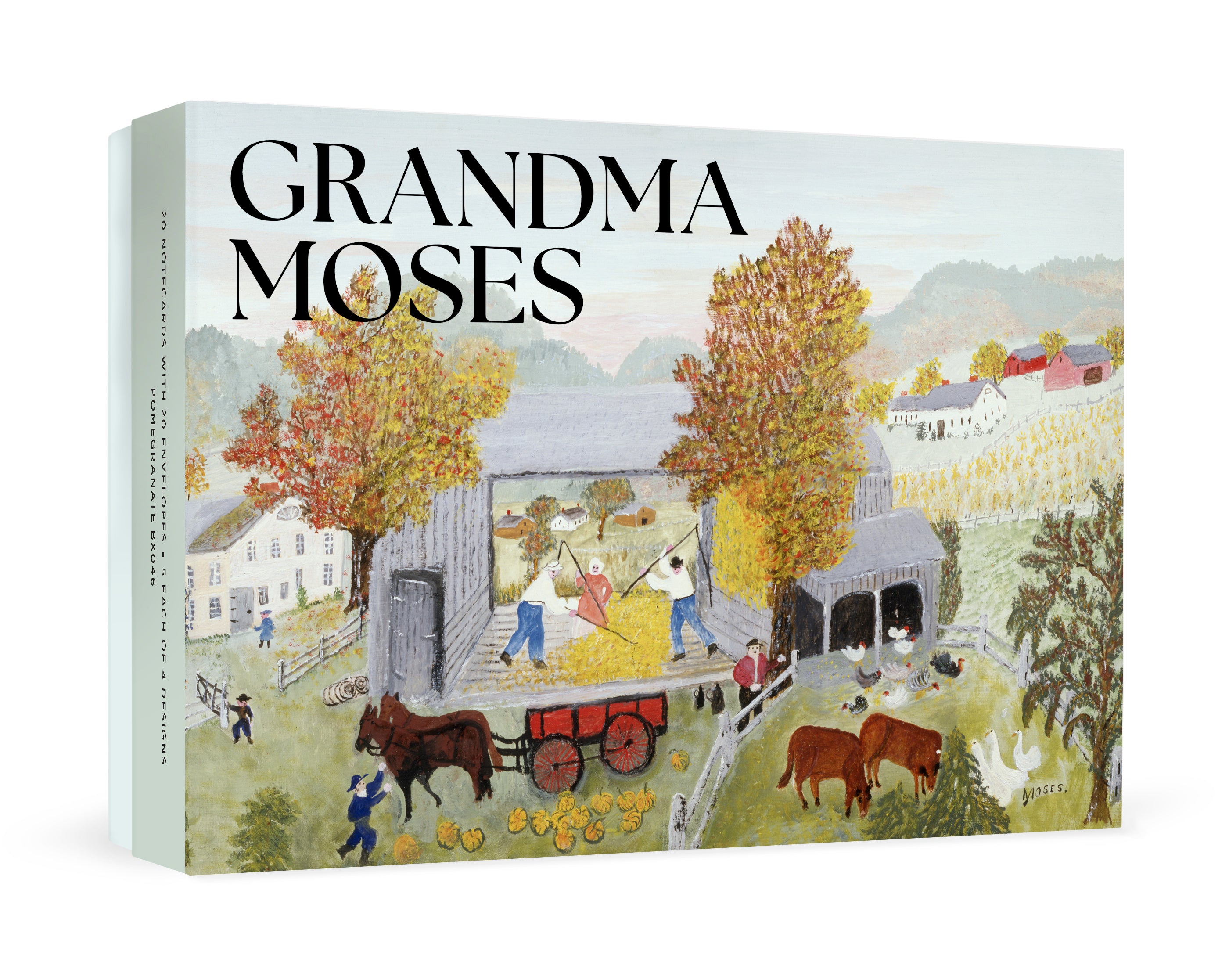 Grandma Moses Boxed Notecard Assortment – Pomegranate
