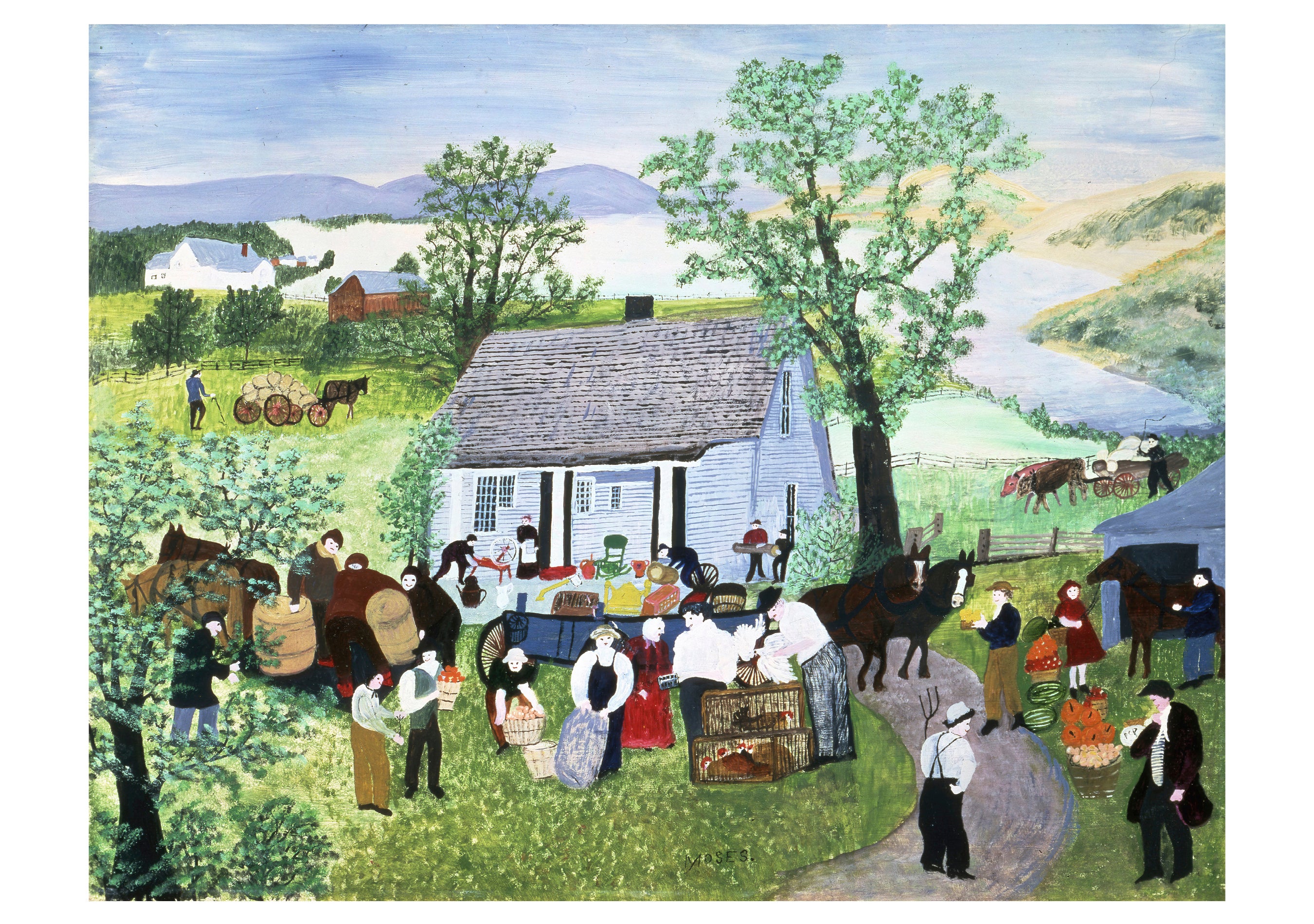 Grandma Moses Boxed Notecard Assortment – Pomegranate