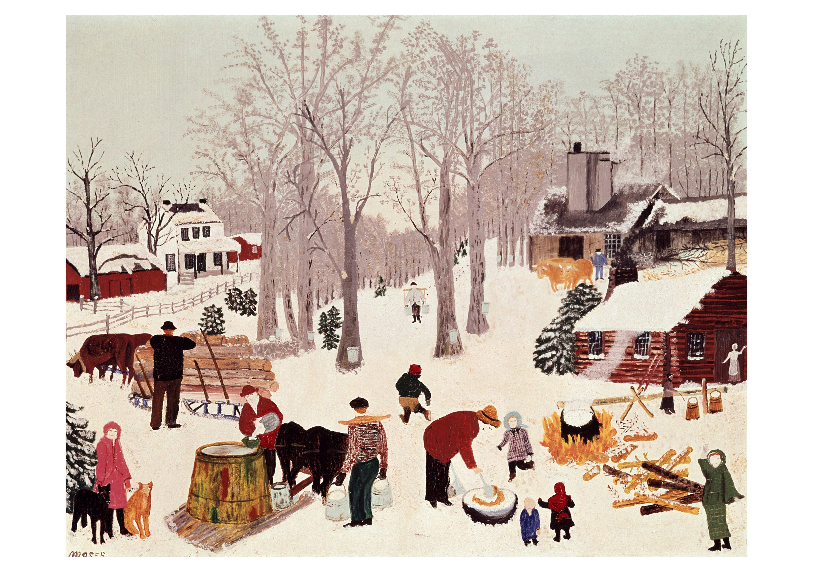 Grandma Moses Boxed Notecard Assortment – Pomegranate