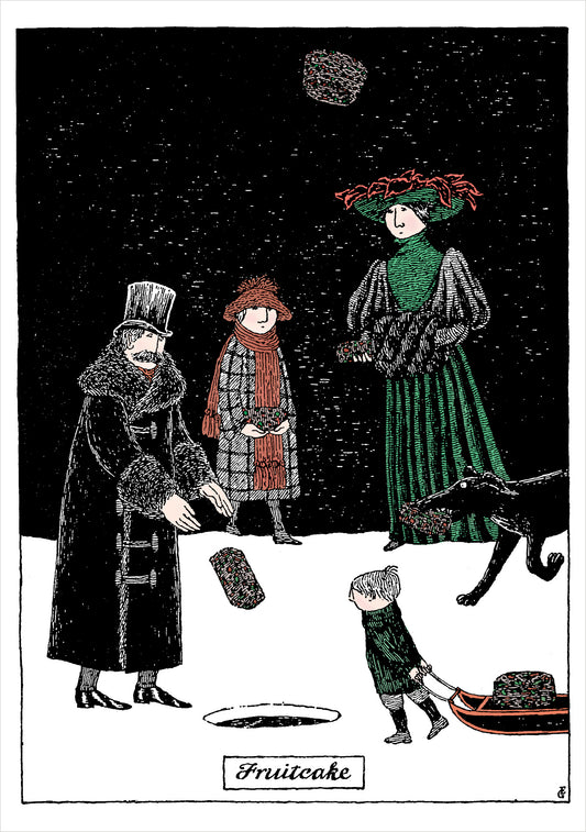 Edward Gorey: Fruitcake Holiday Cards_Front_3D