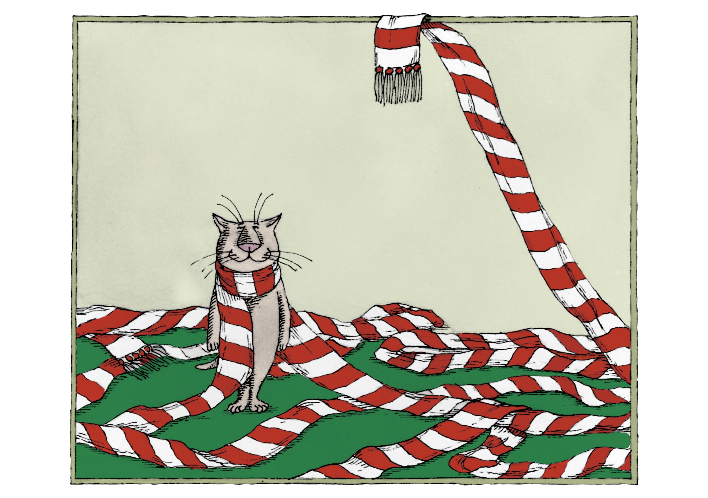 Edward Gorey: Scarf Cat Holiday Cards – Pomegranate