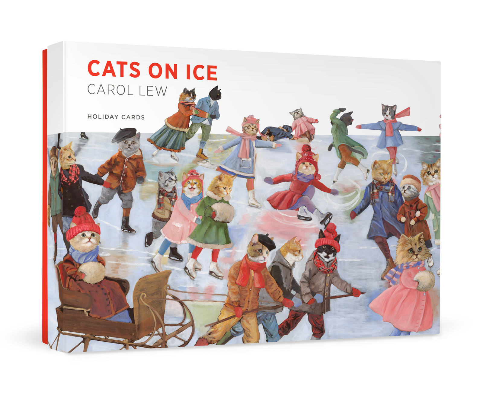 Carol Lew: Cats on Ice Holiday Cards_Primary