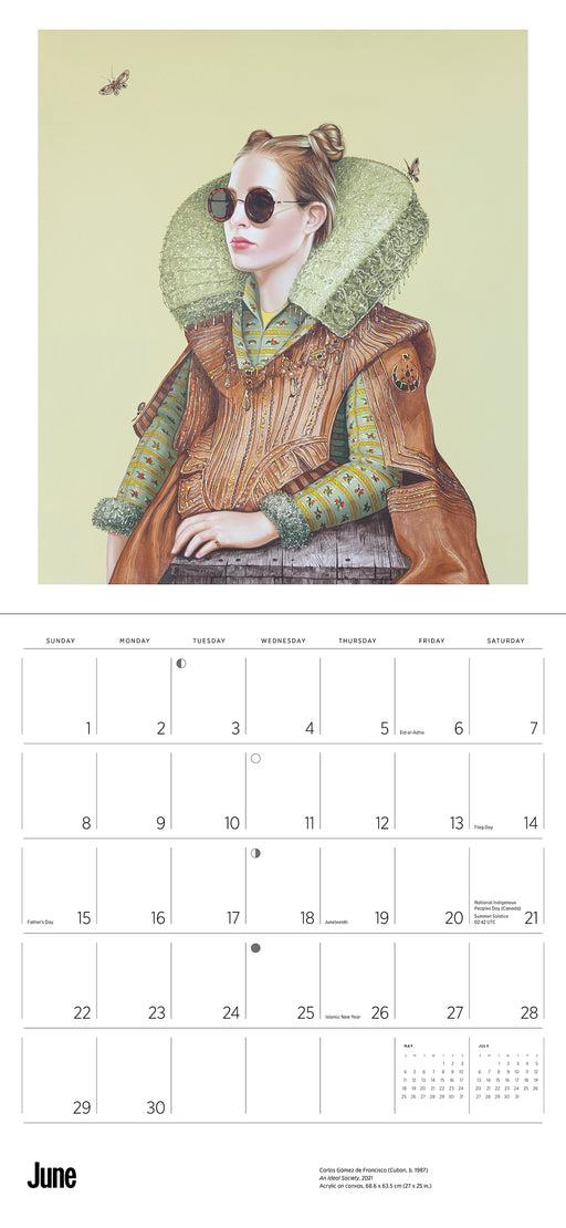 Carlos Gámez De Francisco: Girl with Sunglasses 2025 Wall Calendar_Interior_1