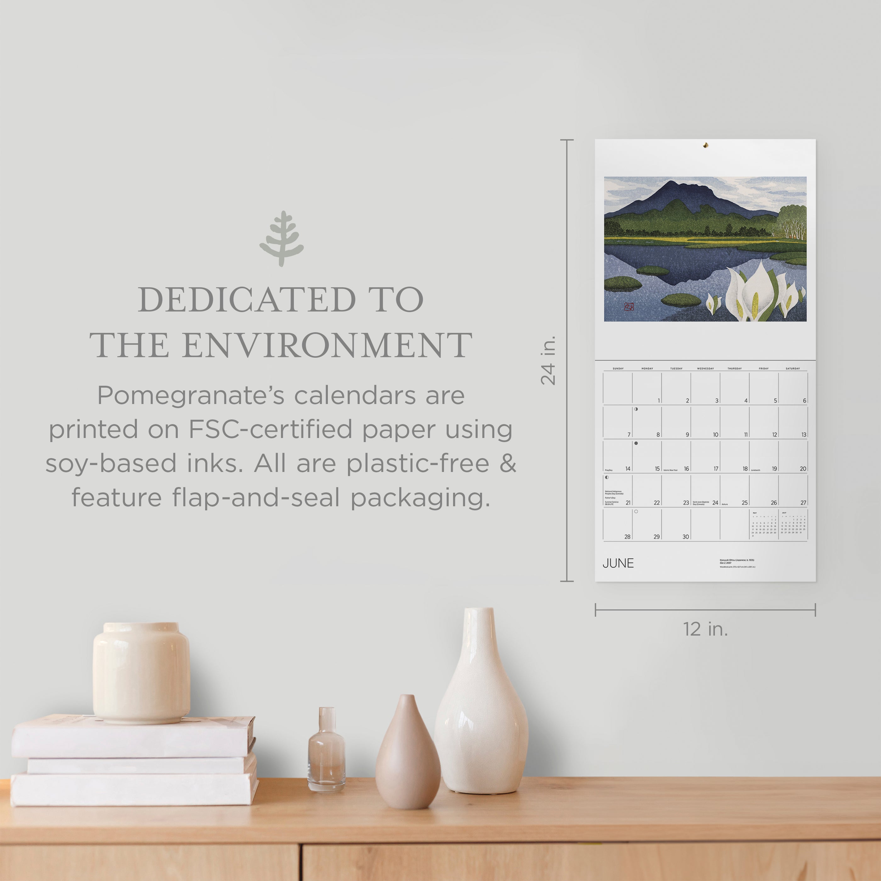 Serenity: Kazuyuki Ohtsu 2026 Wall Calendar – Pomegranate