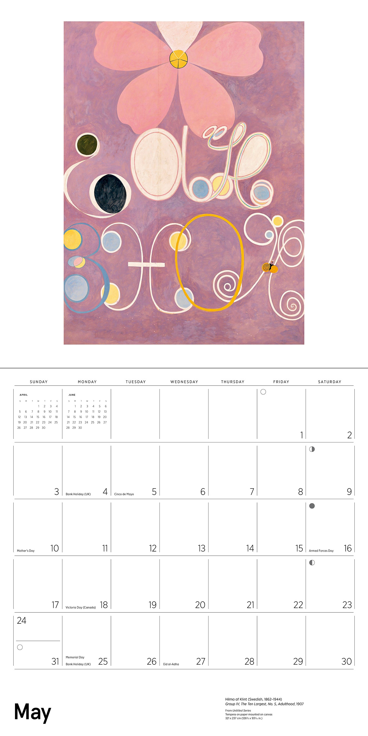 Hilma af Klint: Original Abstraction 2026 Wall Calendar_Interior_2