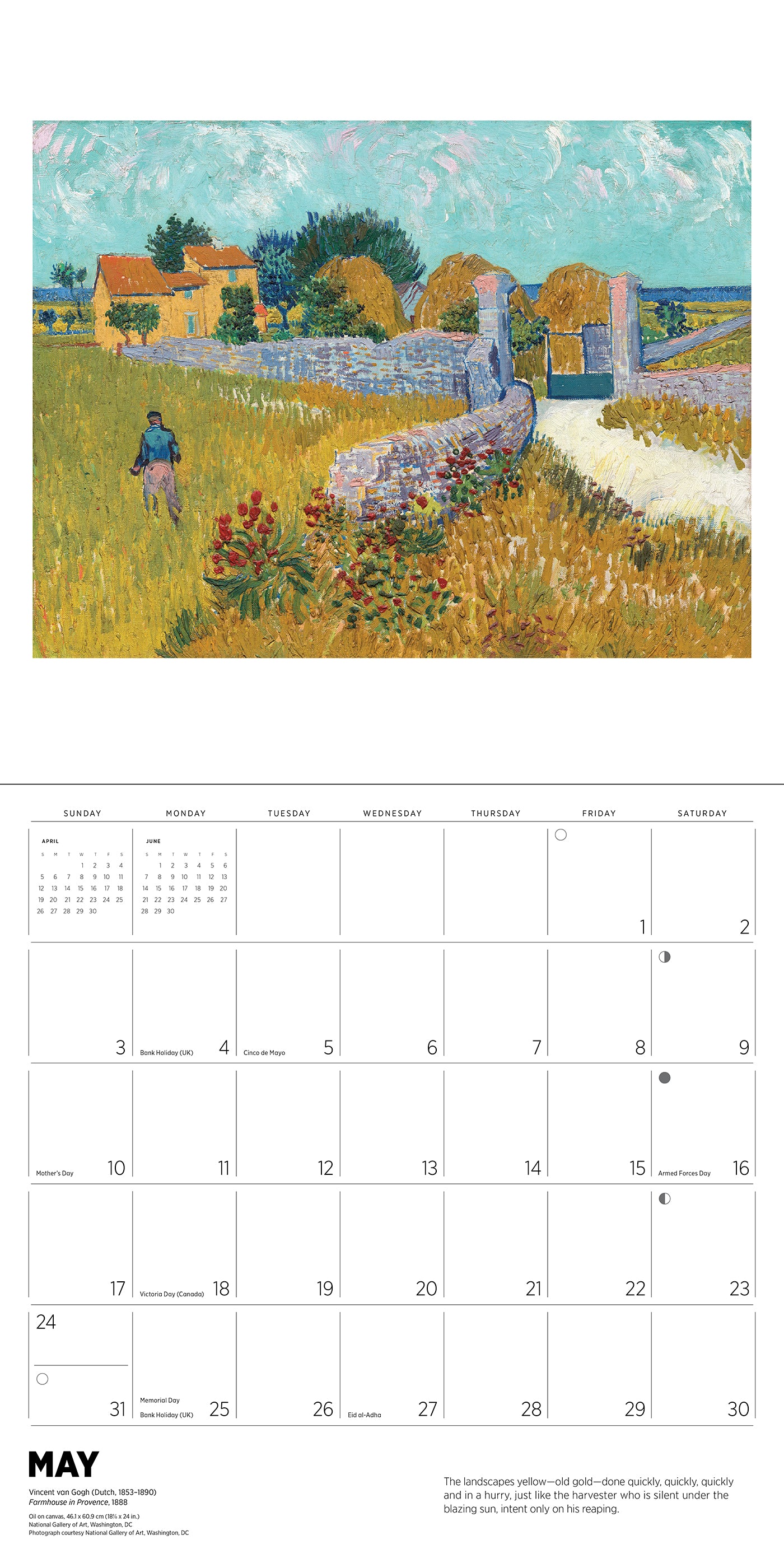Vincent van Gogh 2026 Wall Calendar_Interior_4
