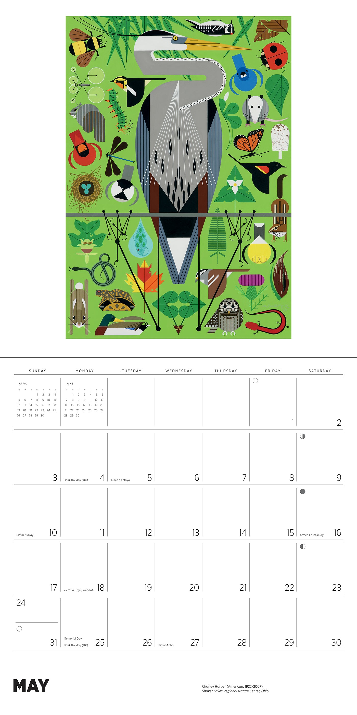 Charley Harper 2026 Wall Calendar_Interior_5