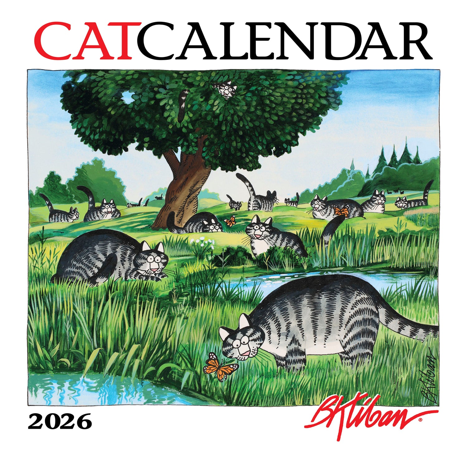 B. Kliban: CatCalendar 2026 Wall Calendar_Front_Flat