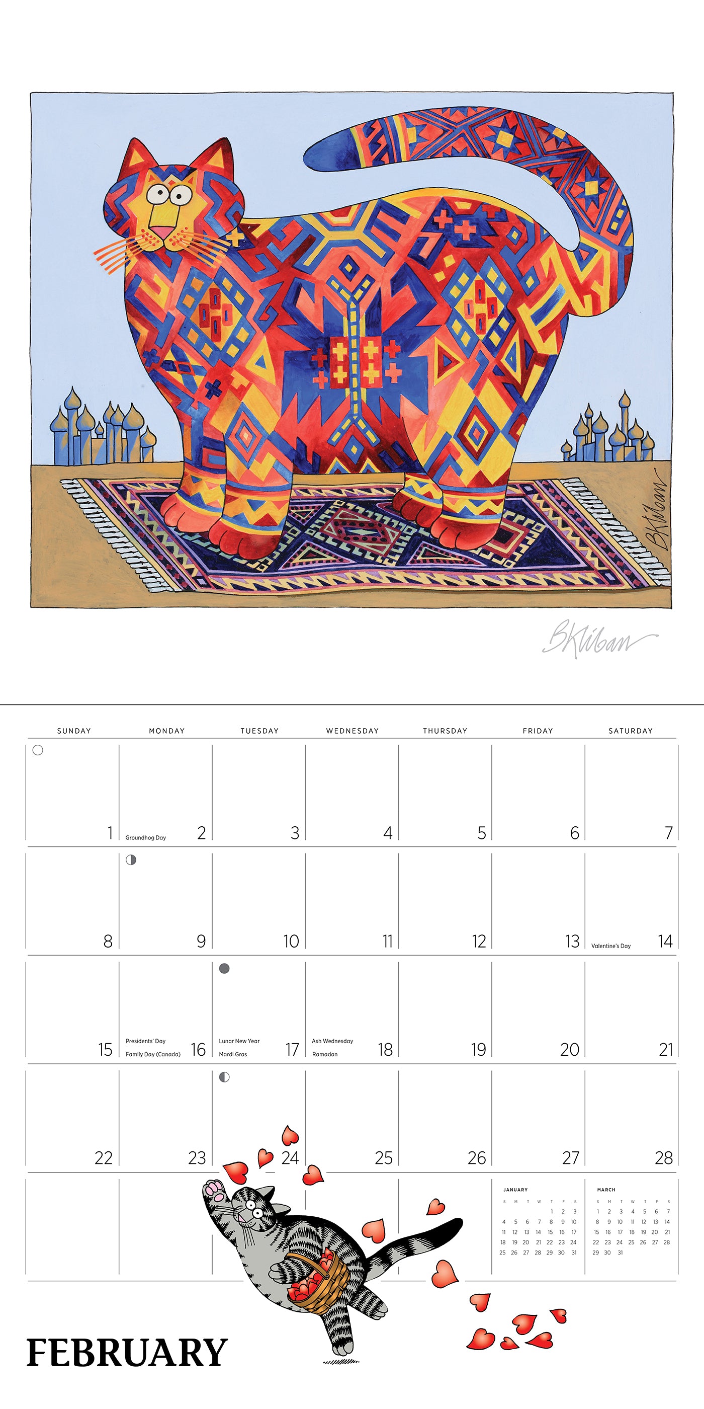 B. Kliban: CatCalendar 2026 Wall Calendar_Interior_2