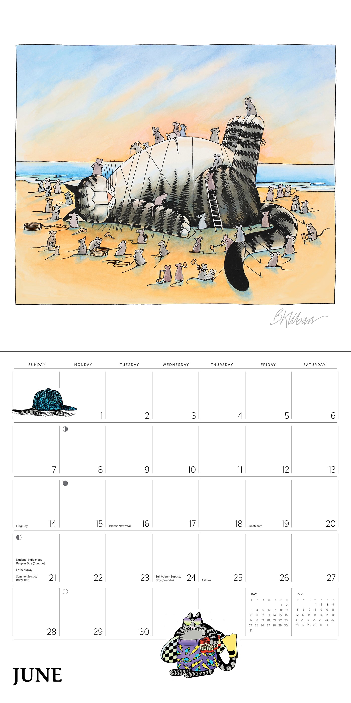 B. Kliban: CatCalendar 2026 Wall Calendar_Interior_5