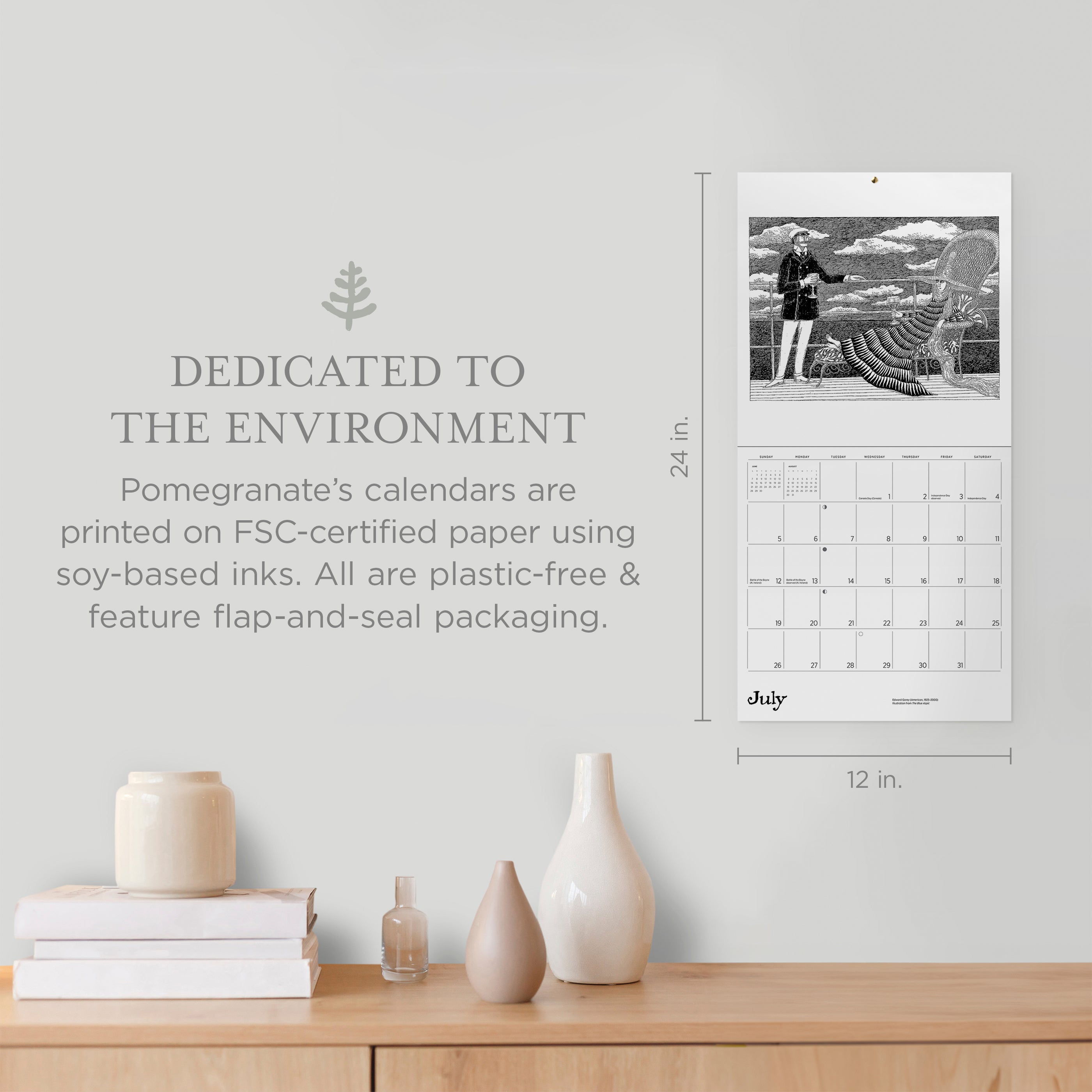 Edward Gorey 2026 Wall Calendar – Pomegranate