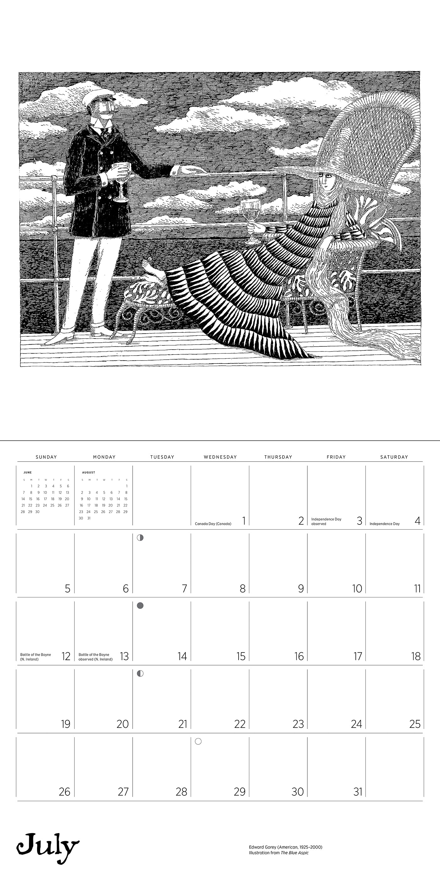 Edward Gorey 2026 Wall Calendar_Interior_2