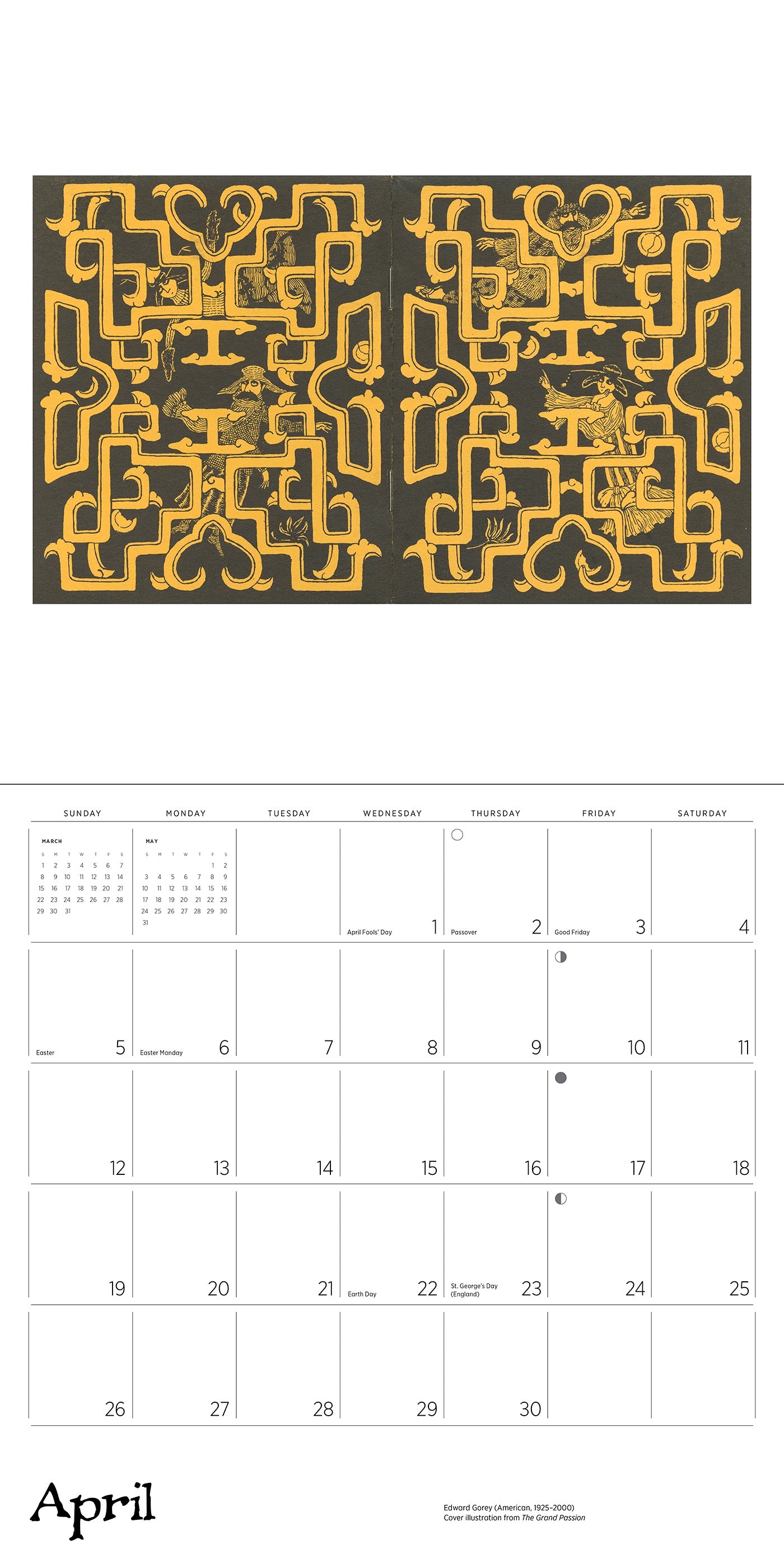 Edward Gorey 2026 Wall Calendar_Interior_4