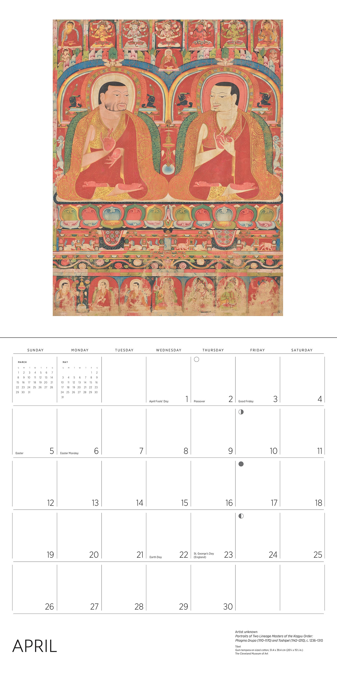 Enlightenment: Buddhist Paintings 2026 Wall Calendar_Interior_1
