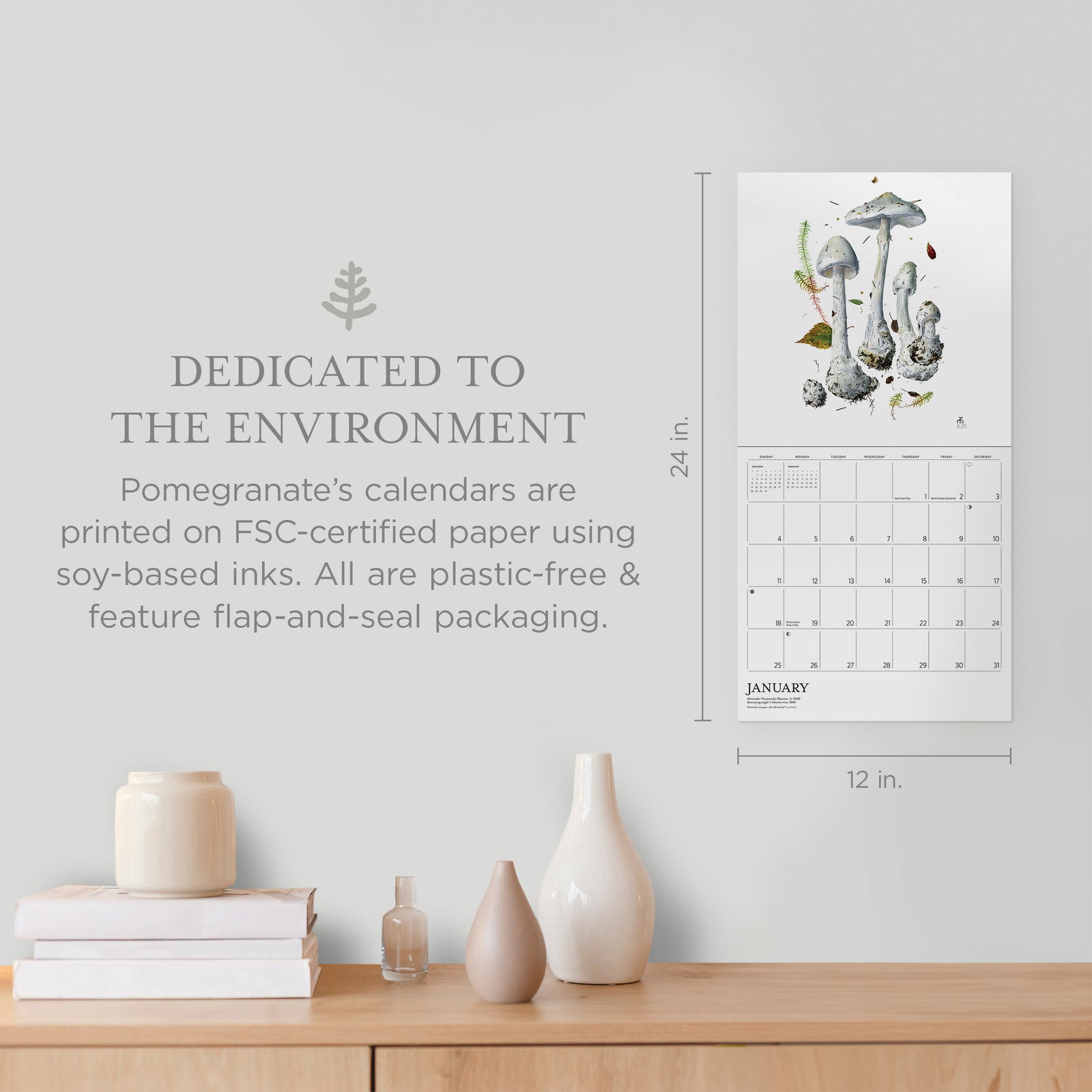Mushrooms: Alexander Viazmensky 2026 Wall Calendar_Zoom