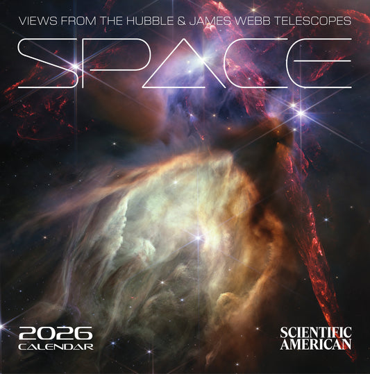 Space: Views from the Hubble and James Webb Telescopes 2026 Wall Calendar_Front_Flat