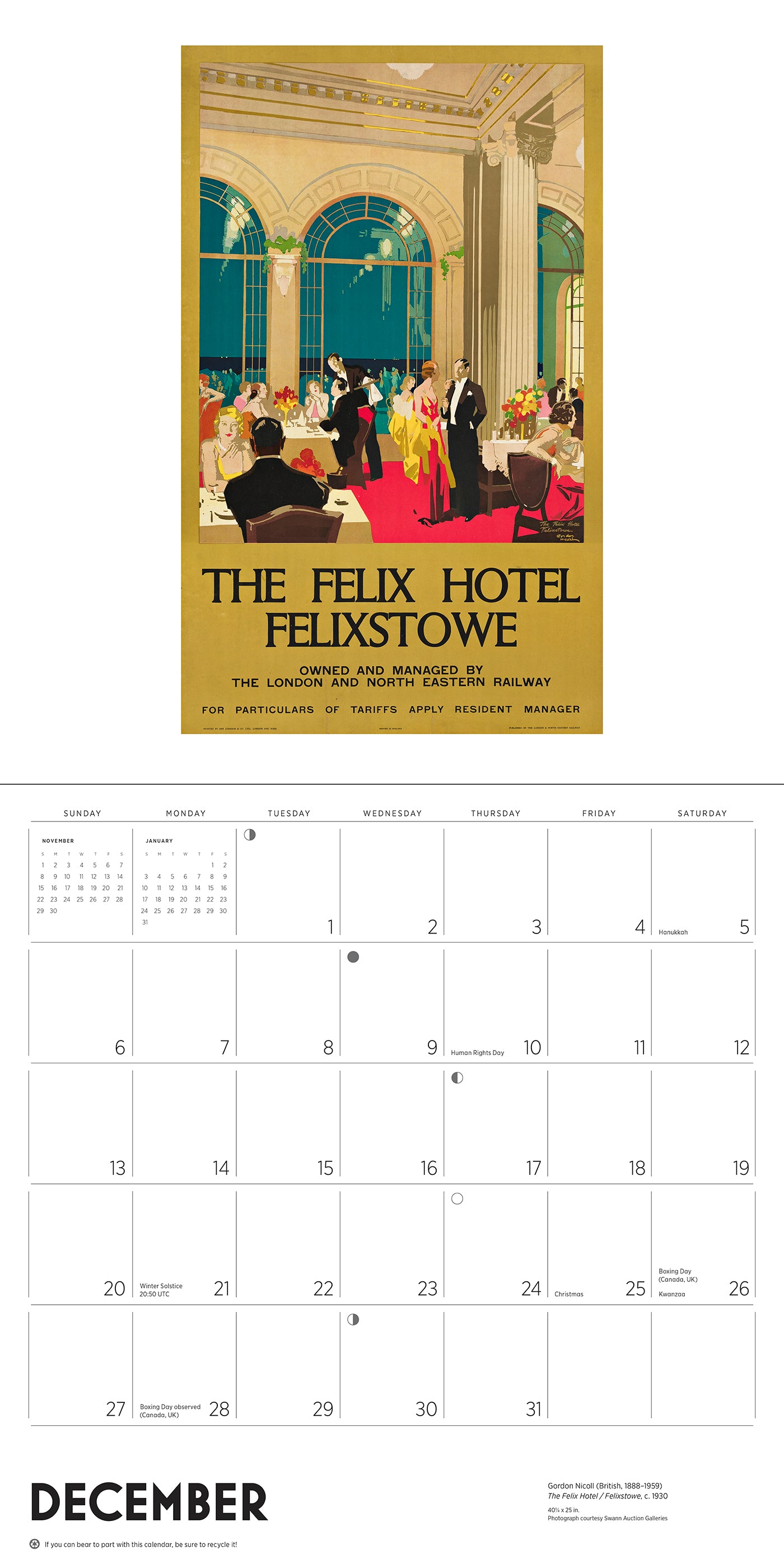 England by Rail: Vintage Travel Posters 2026 Wall Calendar_Interior_5