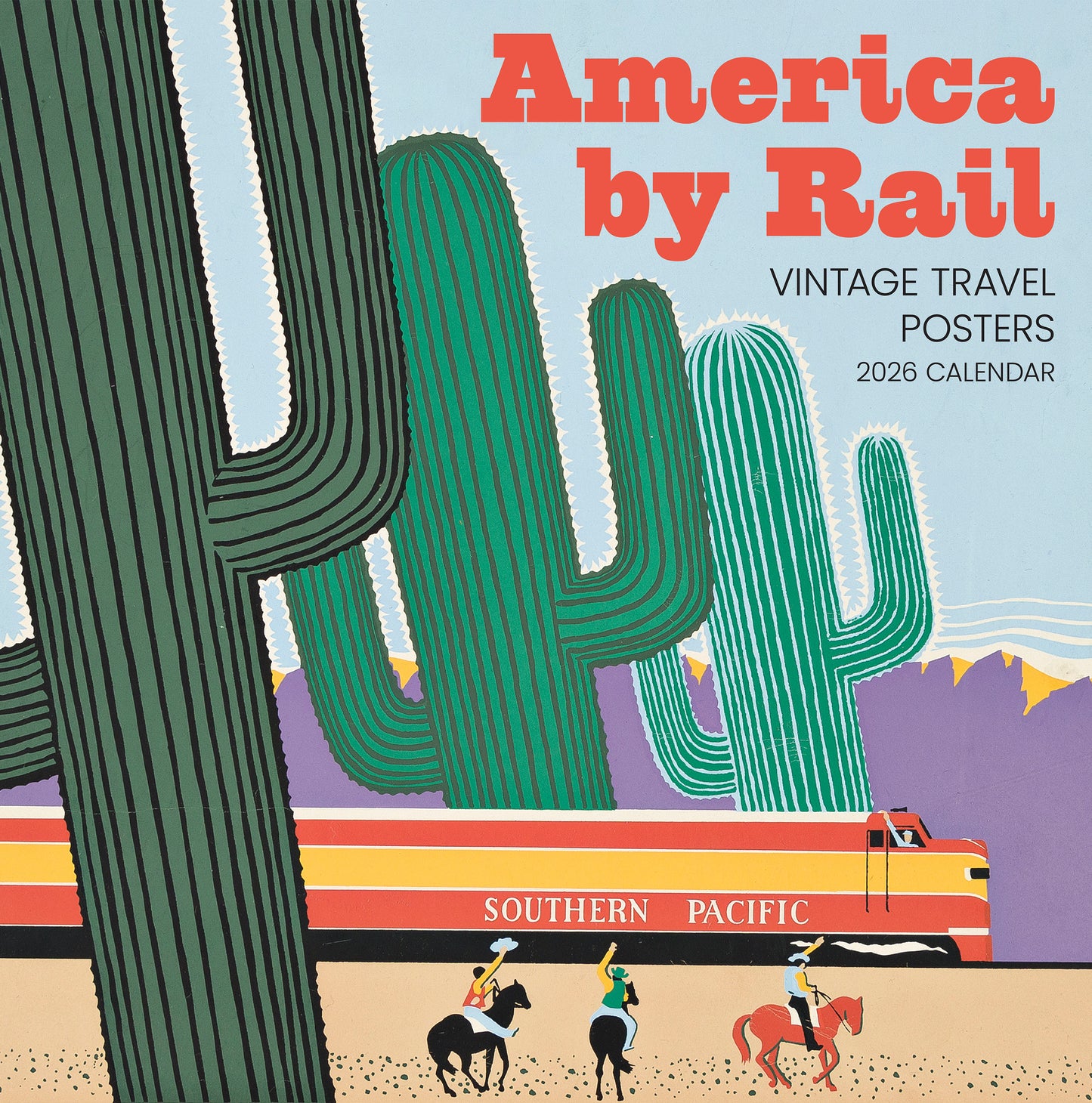 America by Rail: Vintage Travel Posters 2026 Wall Calendar_Front_Flat